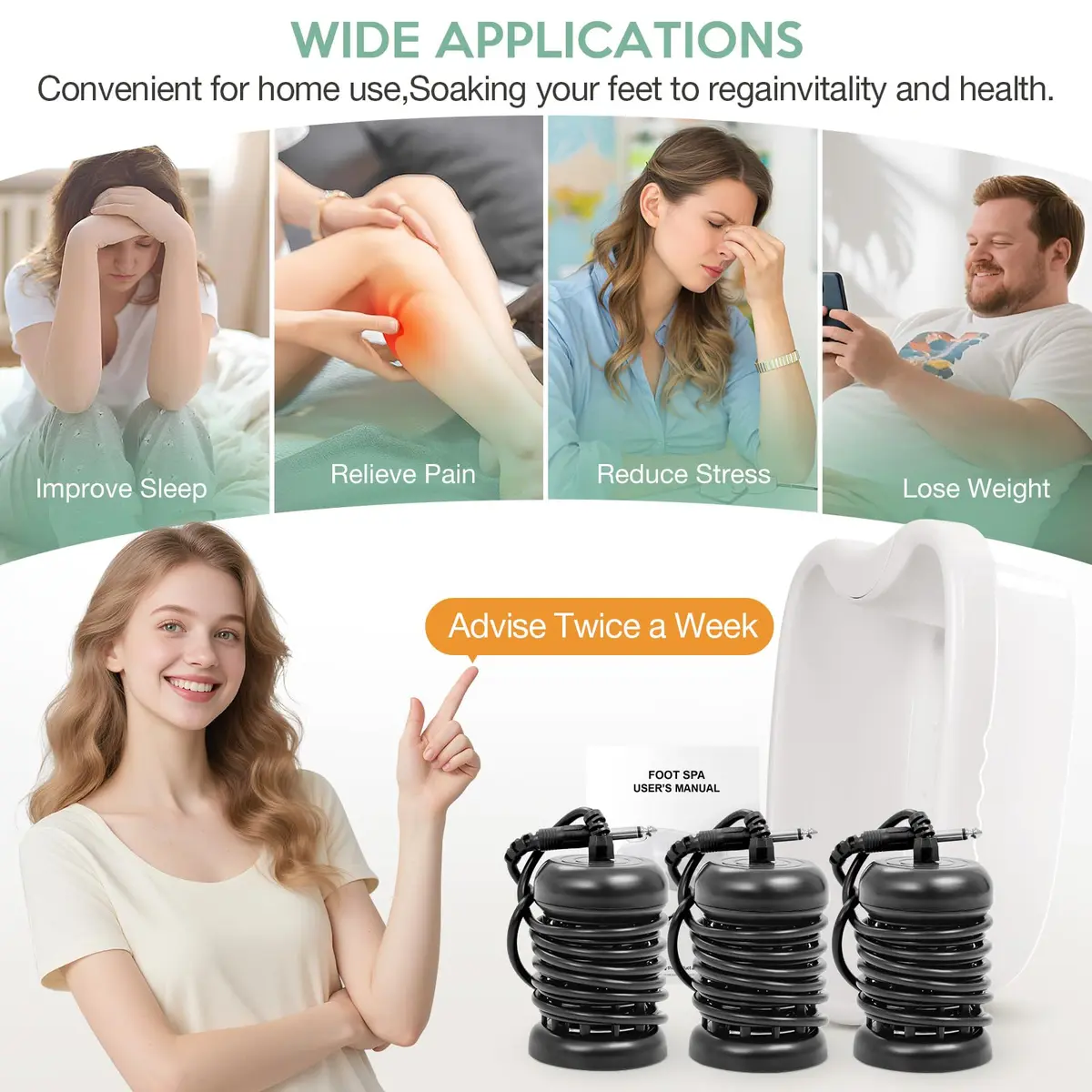 VnioLife Ionic Foot Bath Detox Machine with 3 Ionic Arrays | Home Foot Spa for Detox & Relaxation - view 7
