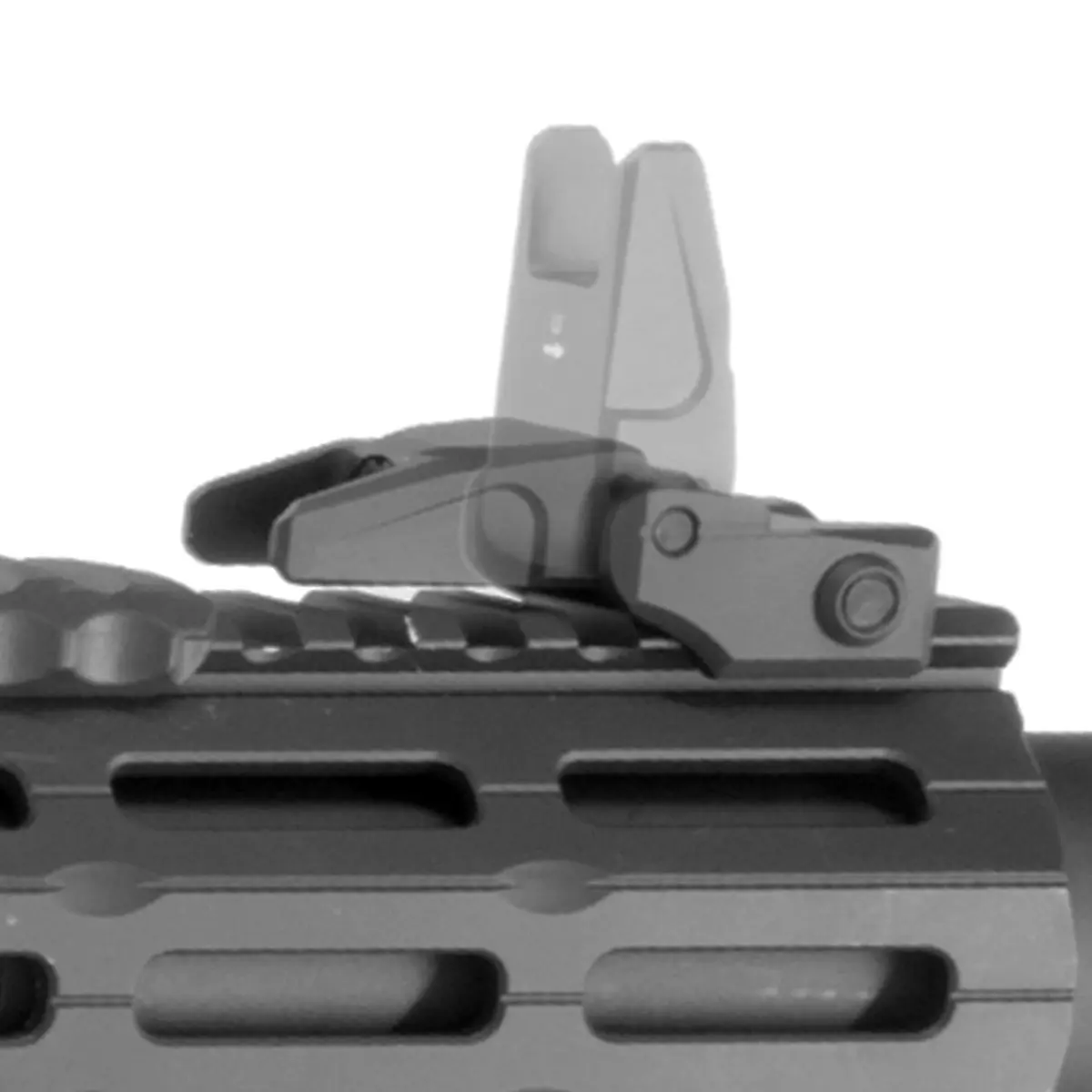 UTG PRO Flip-up Front Sight, Picatinny, Black | Elevation Adjustable, Lightweight Aluminum, AR Platform - view 3