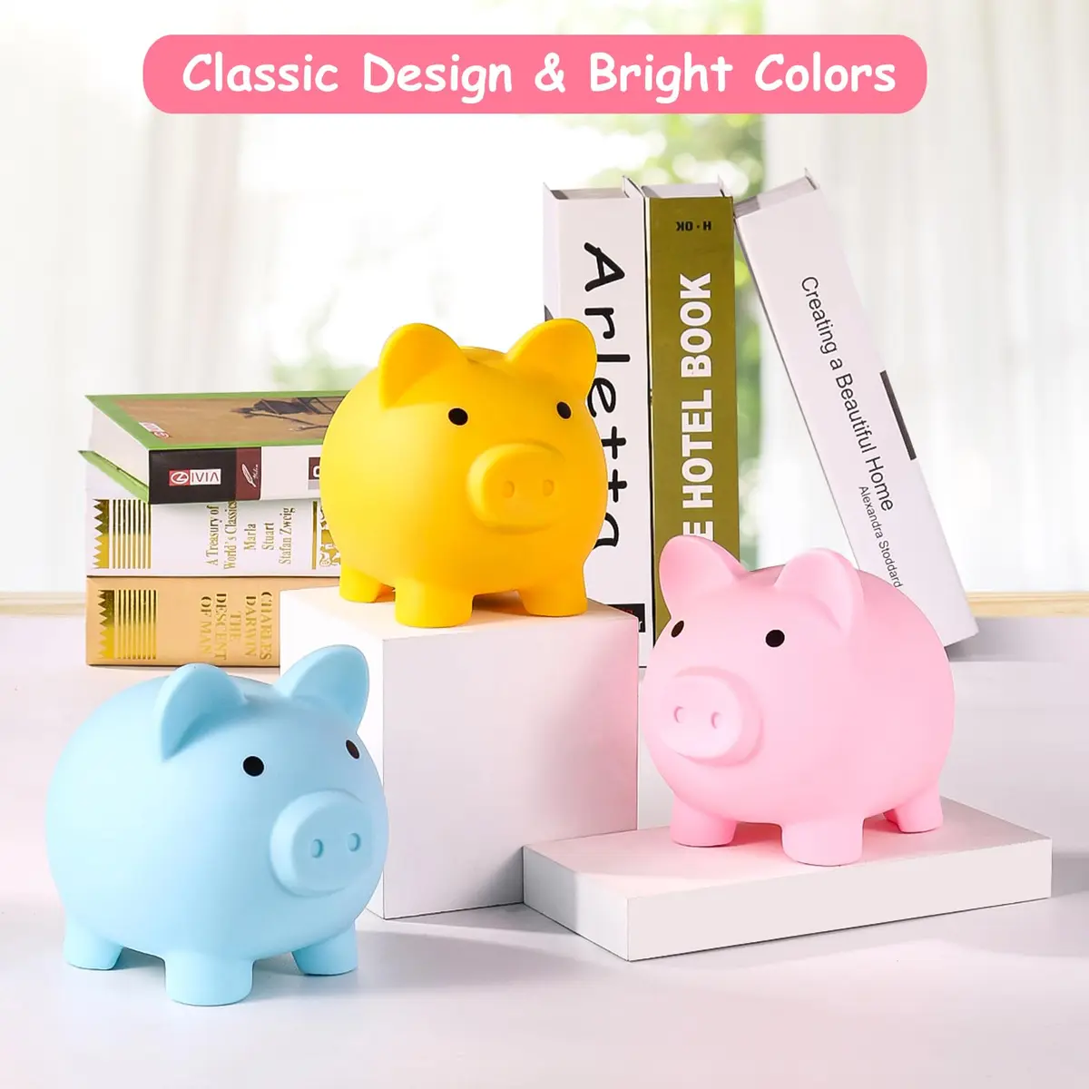 PJDRLLC Piggy Bank for Kids - Unbreakable Plastic Money Bank - Medium Size | Durable, Safe & Colorful - view 6