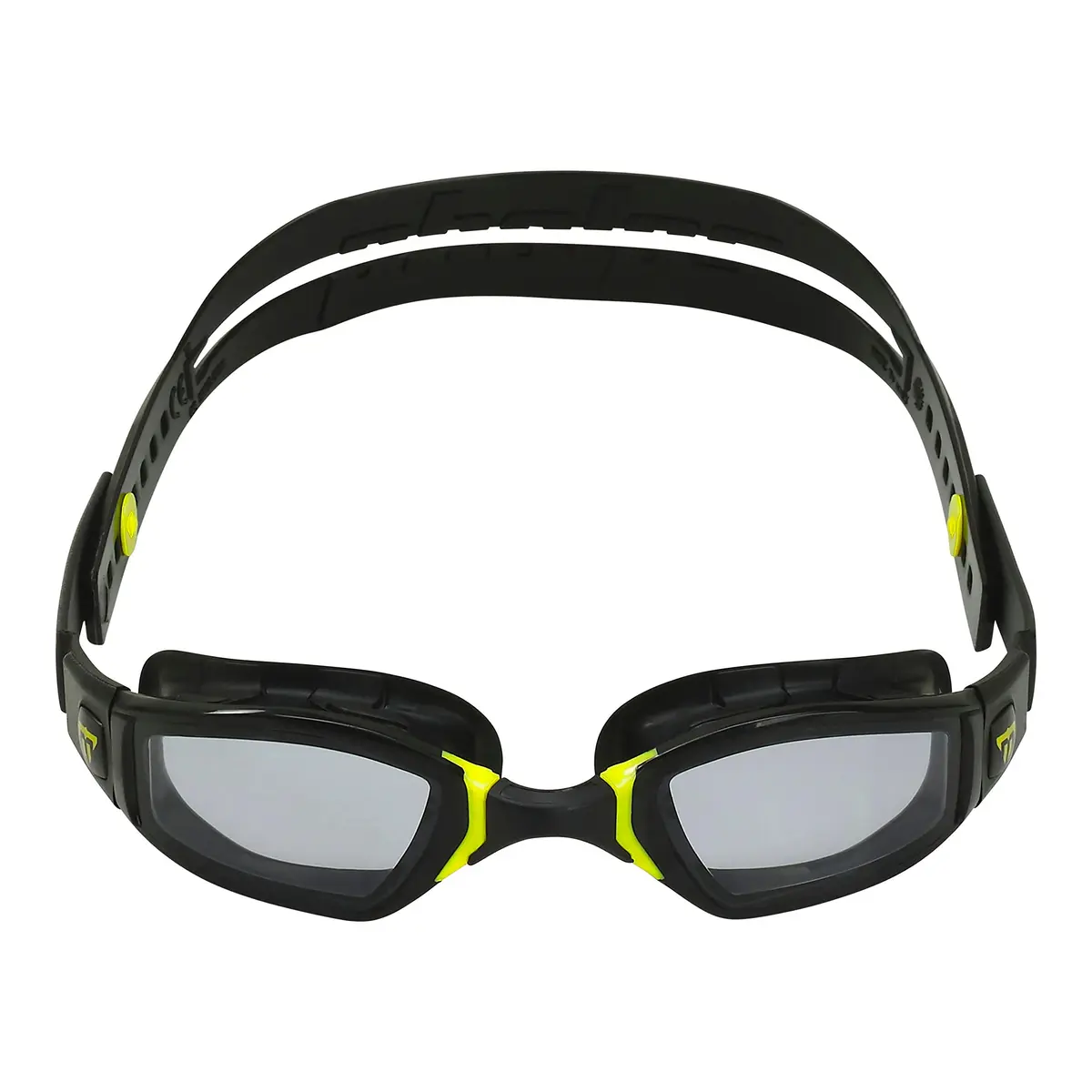 Phelps Ninja Competitive Swim Goggles Smoke Lens Black & Yellow Frame | Anti-Fog UV Protection - view 2