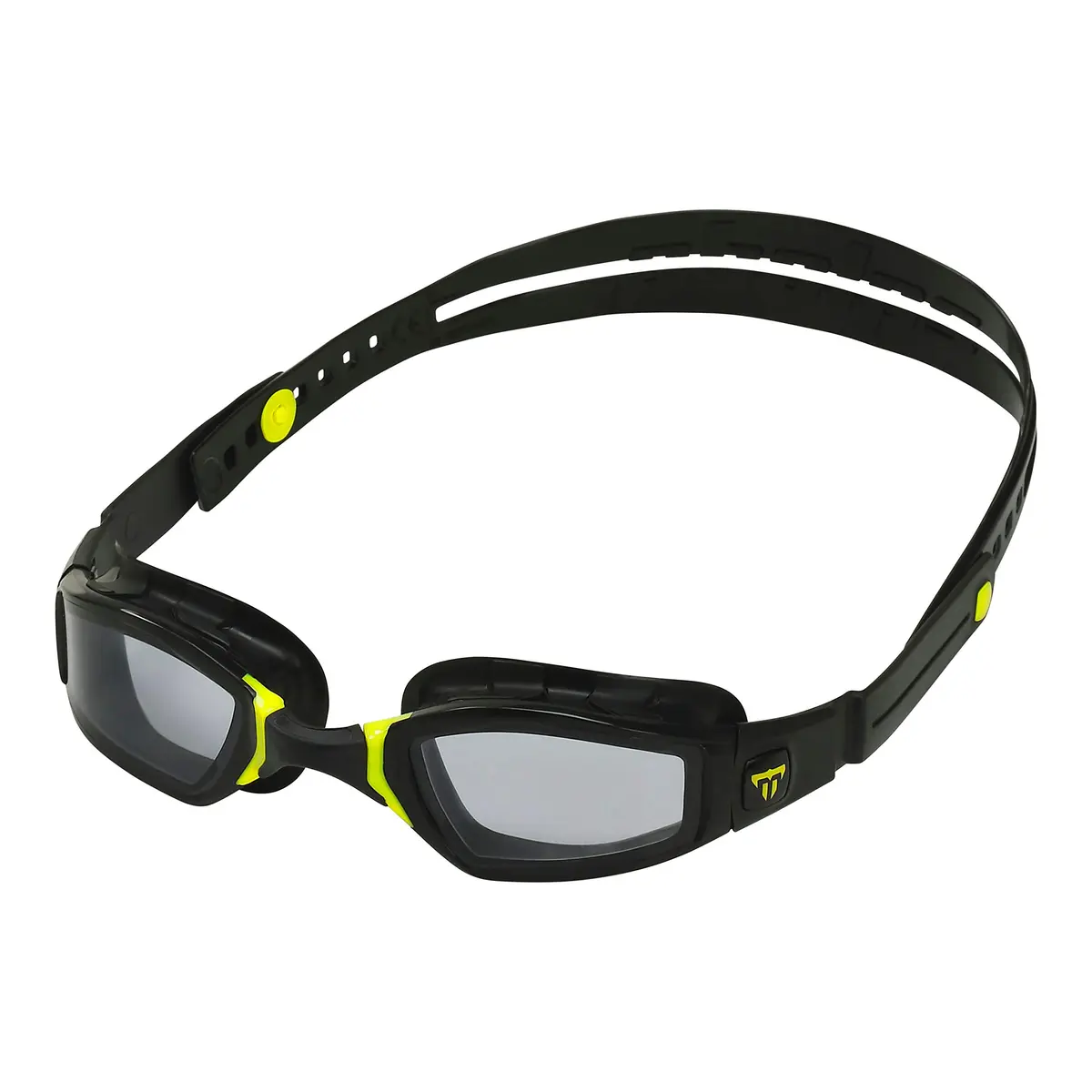 Phelps Ninja Competitive Swim Goggles Smoke Lens Black & Yellow Frame | Anti-Fog UV Protection - view 3