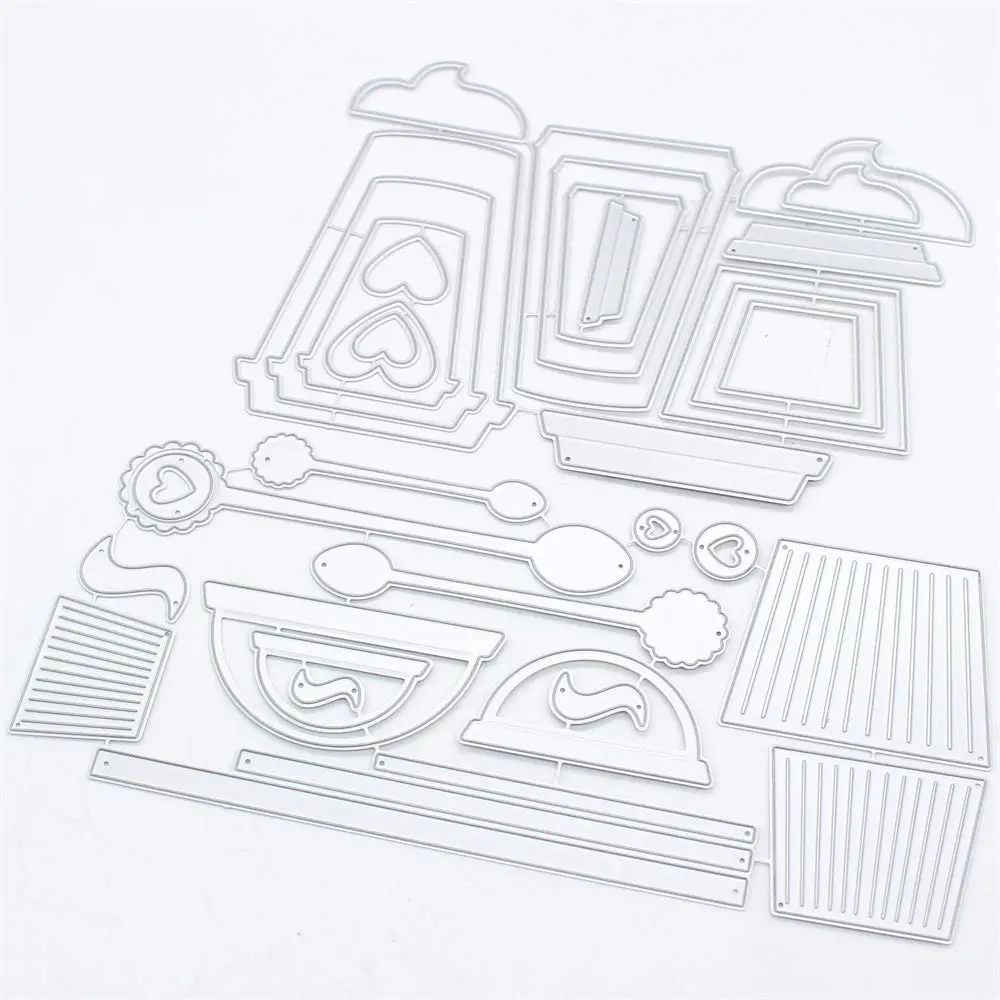 KSCRAFT Layering Coffee Cup Shakers Metal Dies 7.0cm (2.75in) | DIY Scrapbooking & Embossing - main product image