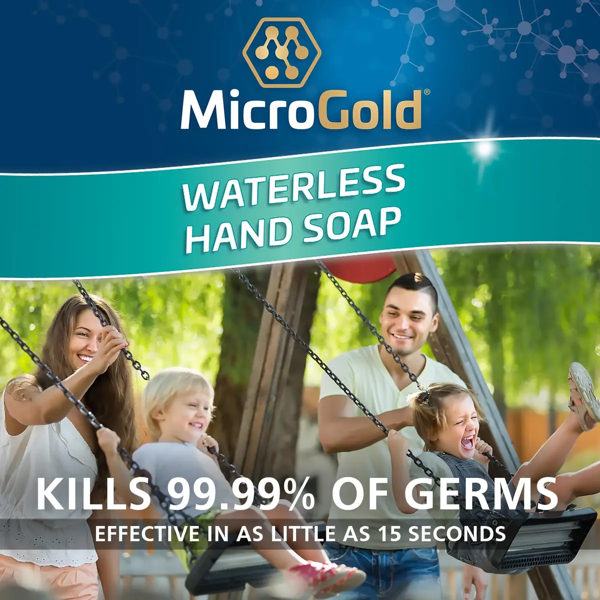 MicroGold Hand Sanitizer 4 Fl Oz | Alcohol-Free Waterless Foam, Kills 99.9% Germs, Made in the USA - view 3