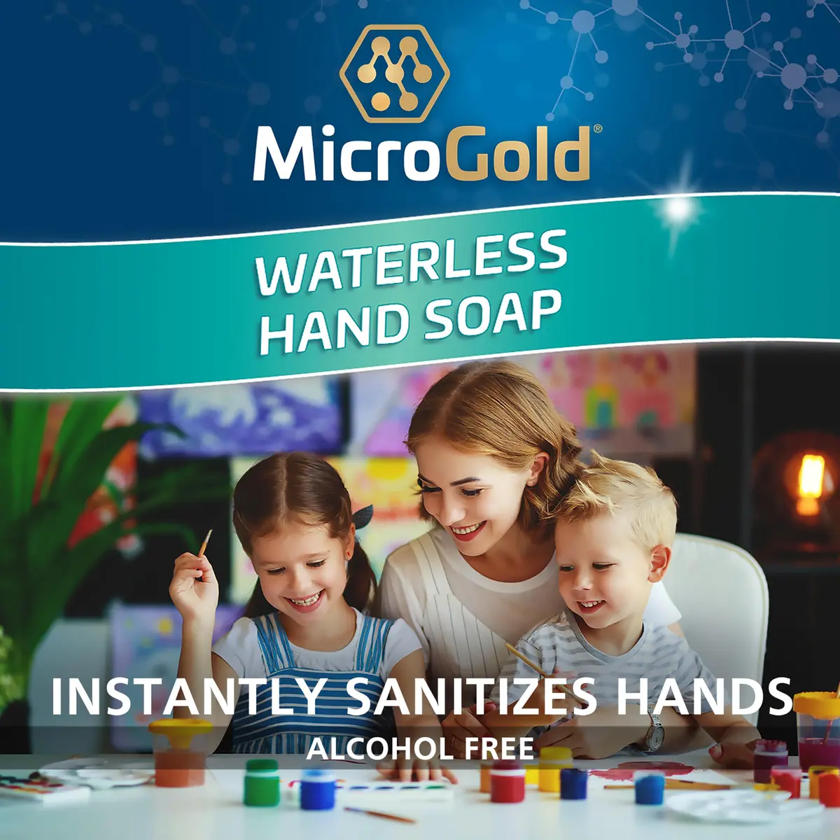 MicroGold Hand Sanitizer 4 Fl Oz | Alcohol-Free Waterless Foam, Kills 99.9% Germs, Made in the USA - view 4