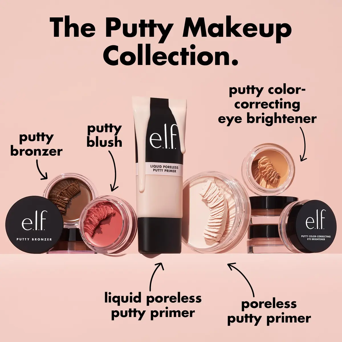 e.l.f. Putty Blush, Creamy & High-Pigment Formula for a Natural Glow, Bora Bora | Semi-Matte & Powder Finish - view 5