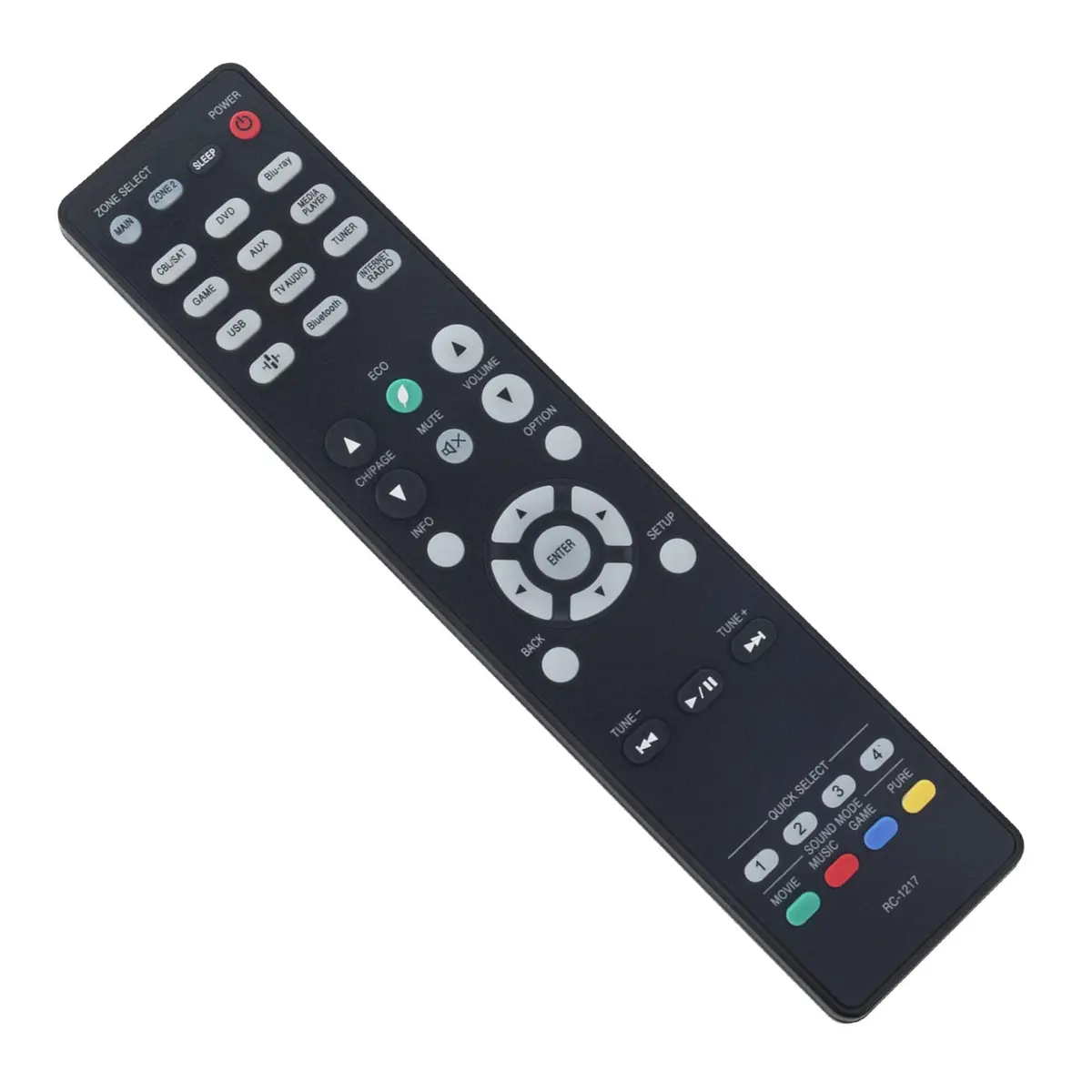 WINFLIKE RC-1217 Replacement Remote for Denon AV Receiver | Easy Setup, Sensitive Keys, Black - view 6