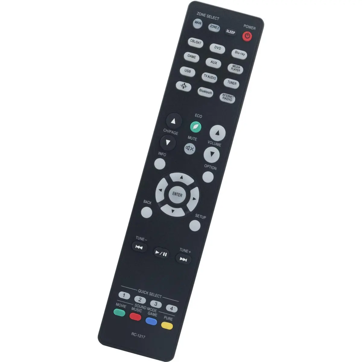 WINFLIKE RC-1217 Replacement Remote for Denon AV Receiver | Easy Setup, Sensitive Keys, Black - view 2