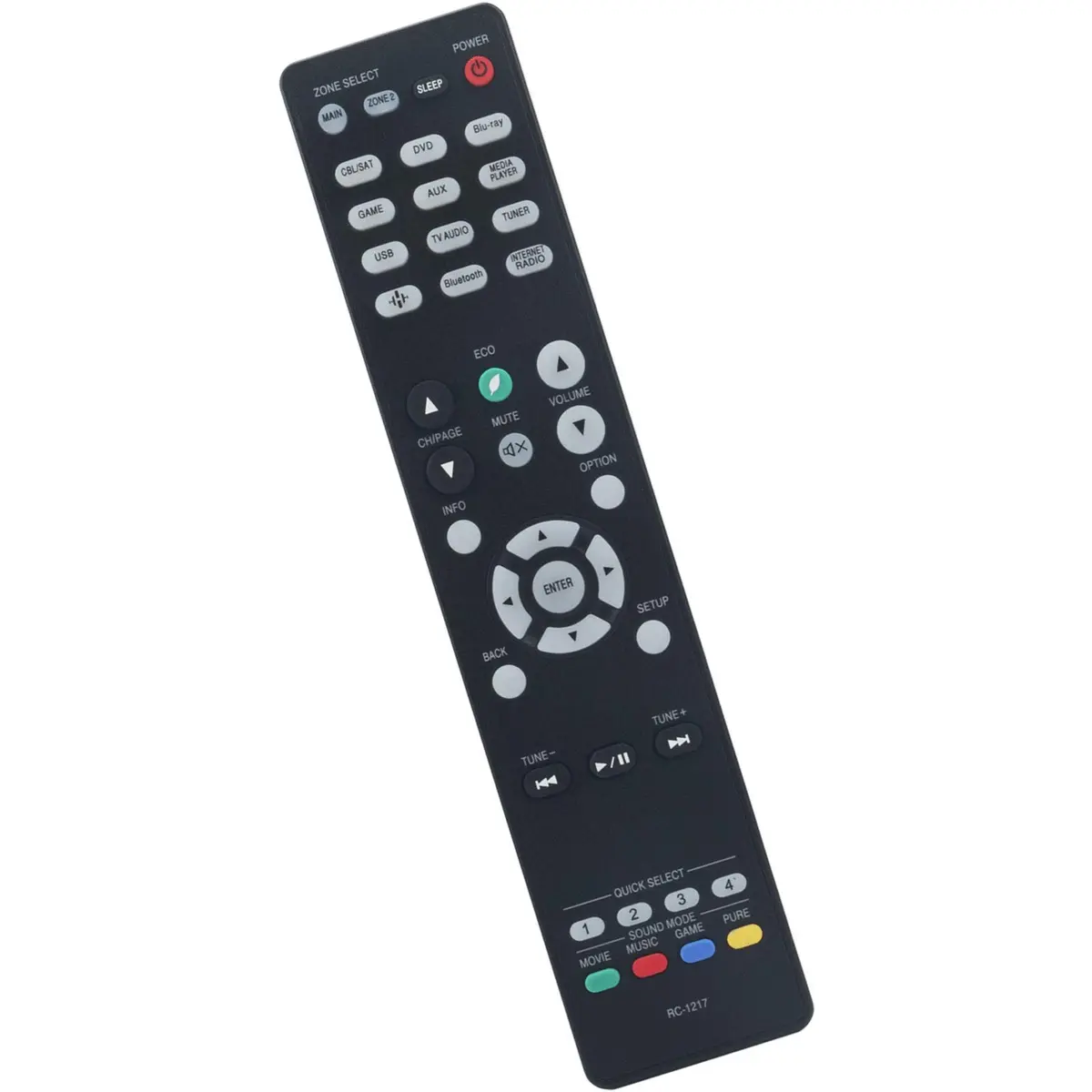 WINFLIKE RC-1217 Replacement Remote for Denon AV Receiver | Easy Setup, Sensitive Keys, Black - view 3