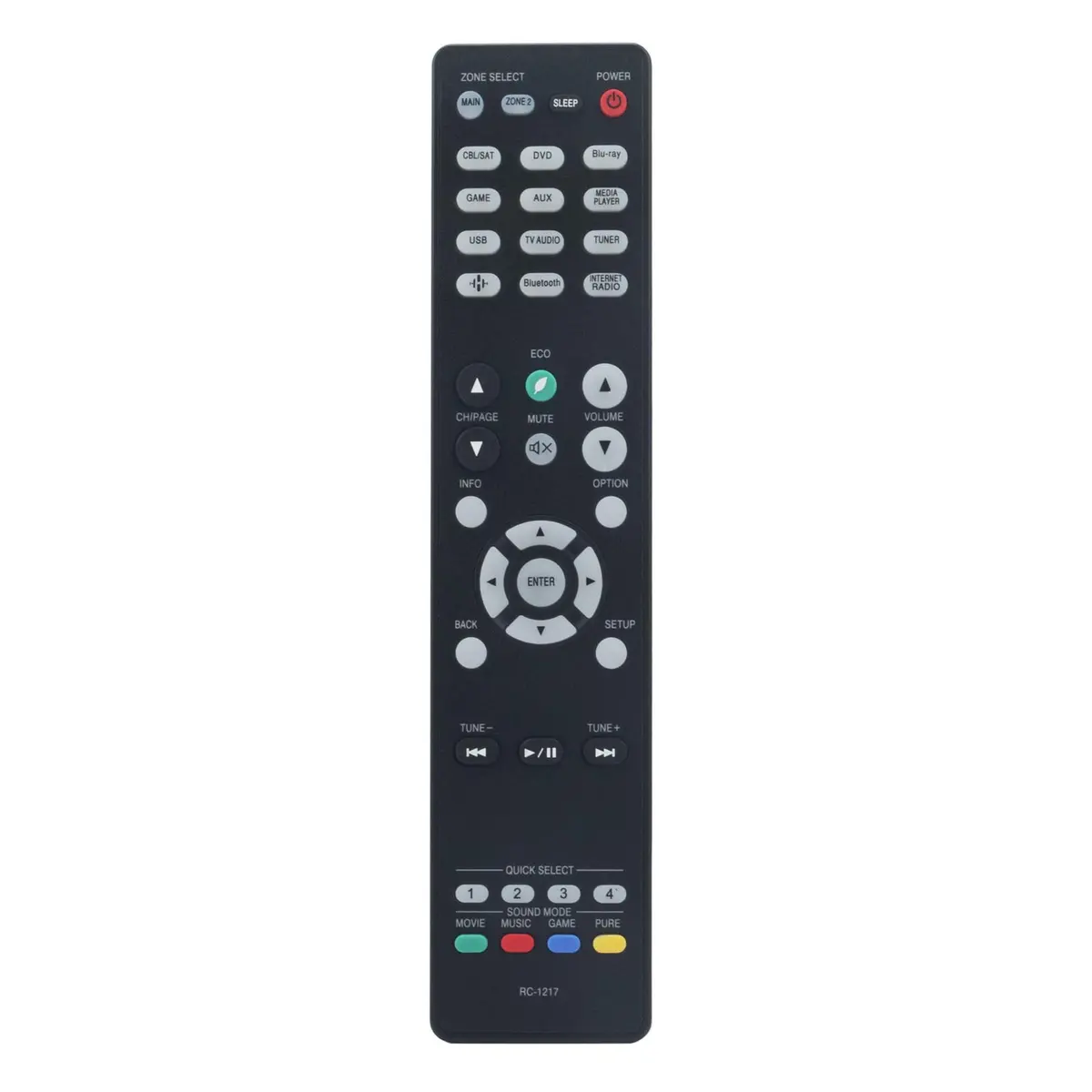 WINFLIKE RC-1217 Replacement Remote for Denon AV Receiver | Easy Setup, Sensitive Keys, Black - view 4