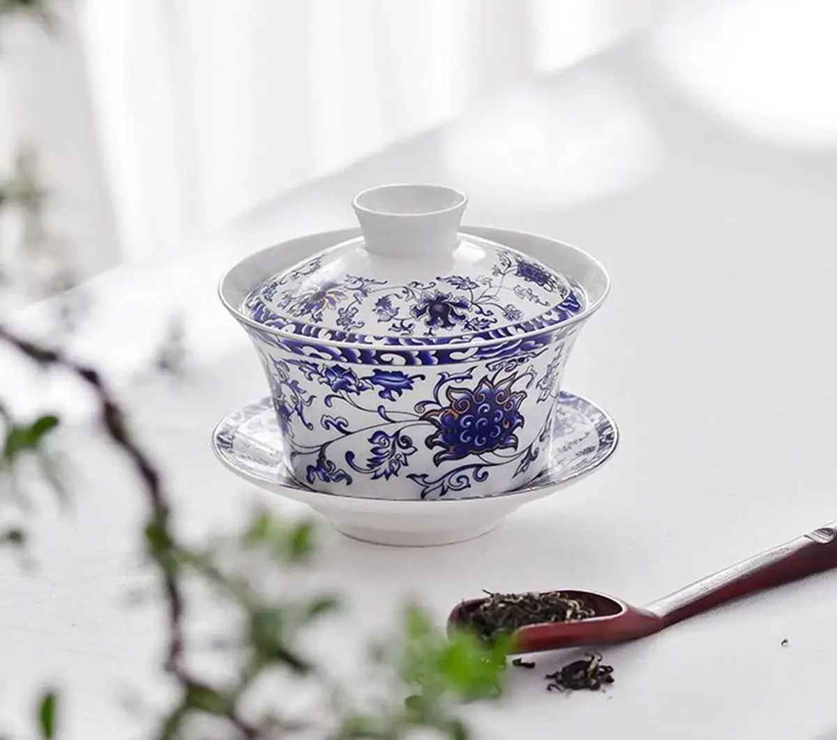 Eplze 300ml (10oz) Ceramic Gaiwan Teacup with Lid | Traditional Chinese Kung Fu Tea Ceremony - view 8