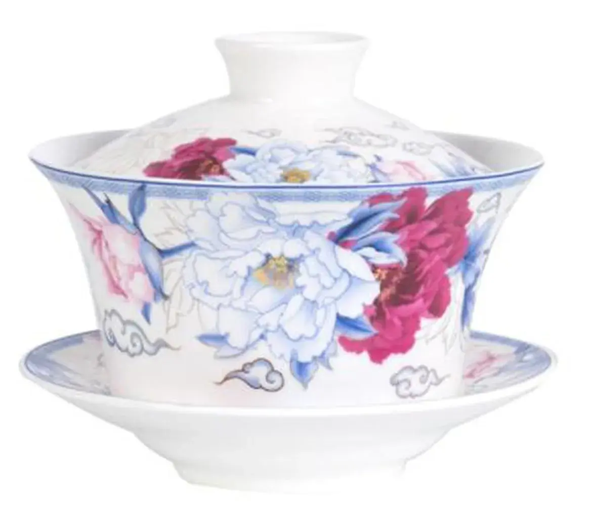 Eplze Large Gaiwan Ceramic Teacup 300ml (10oz) | Traditional Chinese Kung Fu Tea Ceremony Cup - main product image