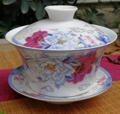 Eplze Large Gaiwan Ceramic Teacup 300ml (10oz) | Traditional Chinese Kung Fu Tea Ceremony Cup - view 5