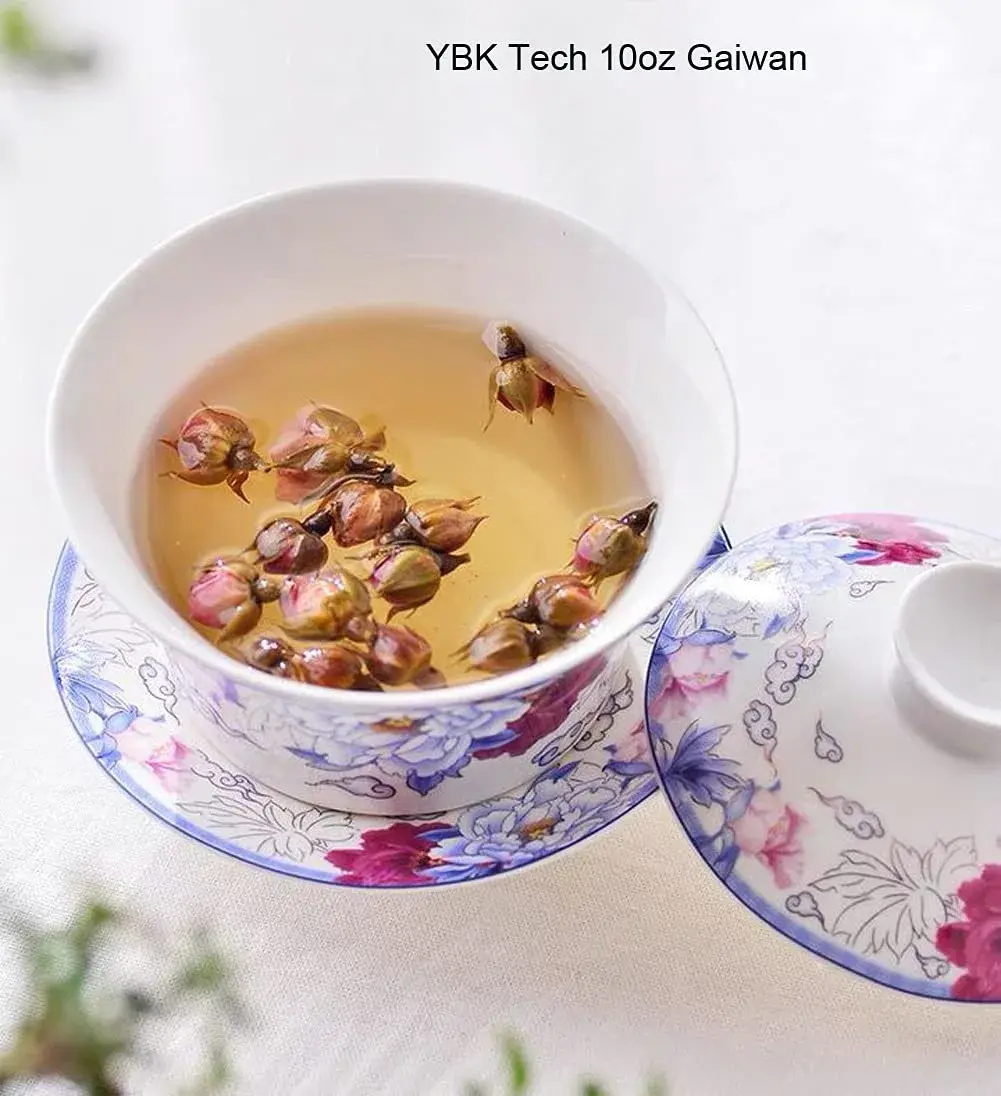 Eplze Large Gaiwan Ceramic Teacup 300ml (10oz) | Traditional Chinese Kung Fu Tea Ceremony Cup - view 7
