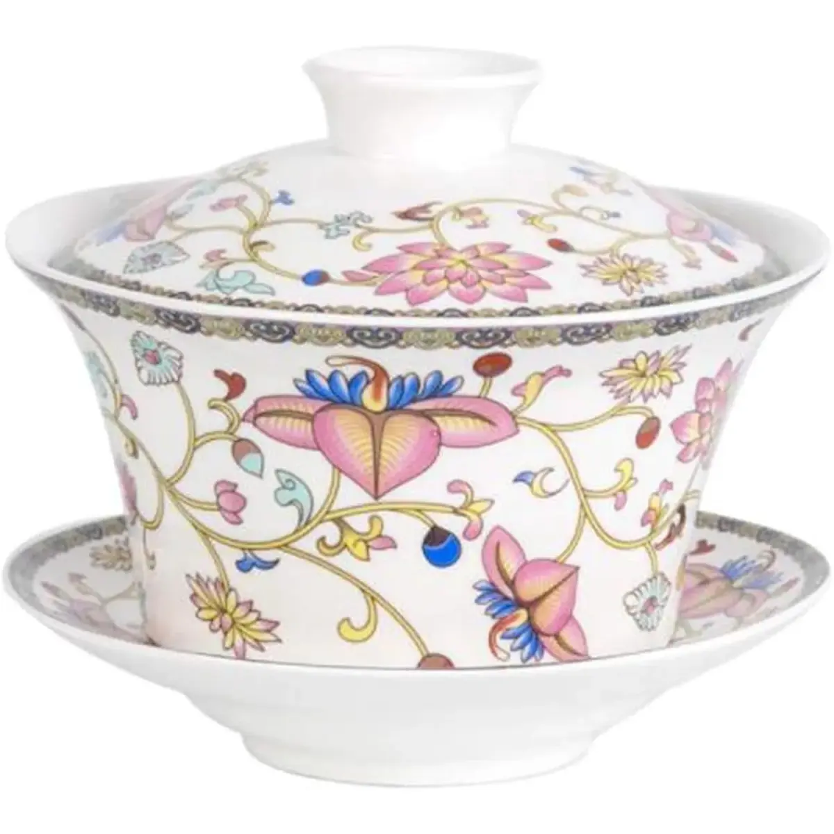 Eplze Ceramic Gaiwan Teacup 300ml (10oz) | Traditional Chinese Kung Fu Tea Cup with Lid - main product image