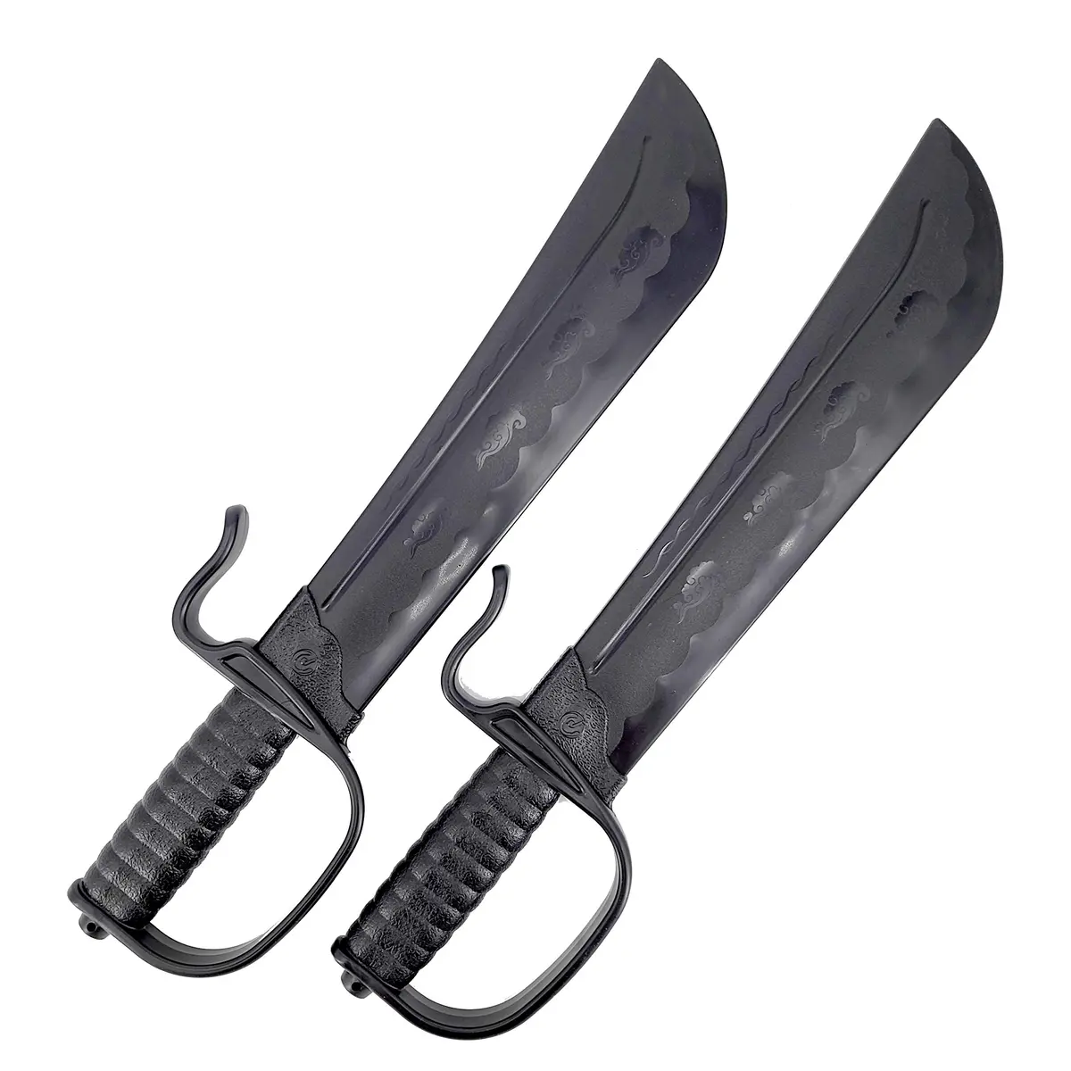 E-BOGU Polypropylene Wing Chun Black Sword Set of 2 (46 cm / 18 in) | Safe Practice Training Katana - main product image