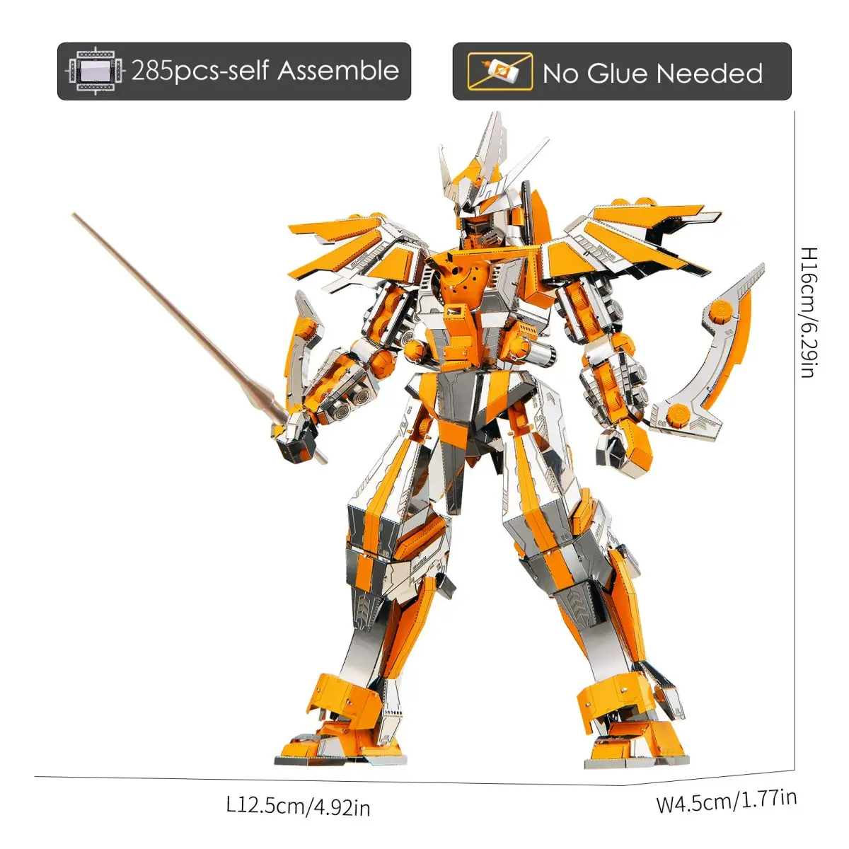 Piececool Crescent Blade Armor 3D Metal Puzzle Model Kit 285 Pcs | Challenging DIY Building Toy for Adults & Teens - view 4