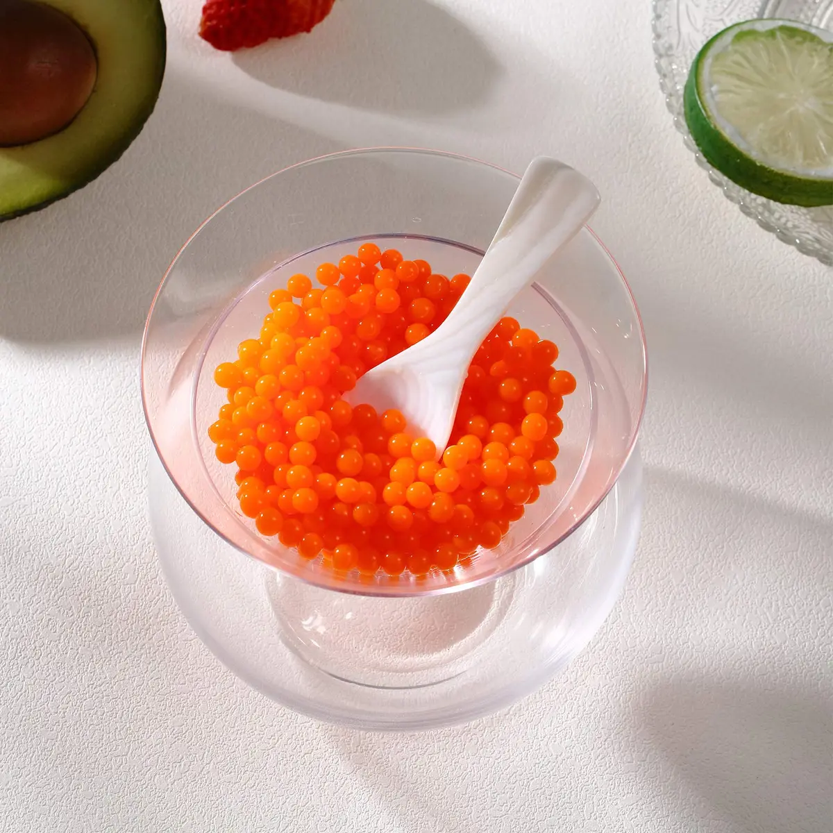 Patelai Caviar Serving Set, Glass Dish with 2 Pcs Caviar Spoons | Elegant & Durable - view 3