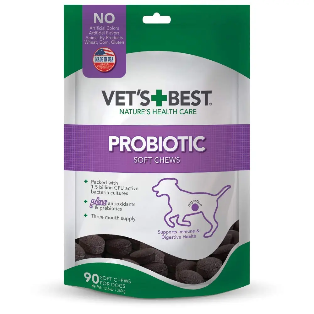 Vet's Best Probiotic Soft Chews for Dogs 90 Count | Digestive & Gut Health Support - main product image