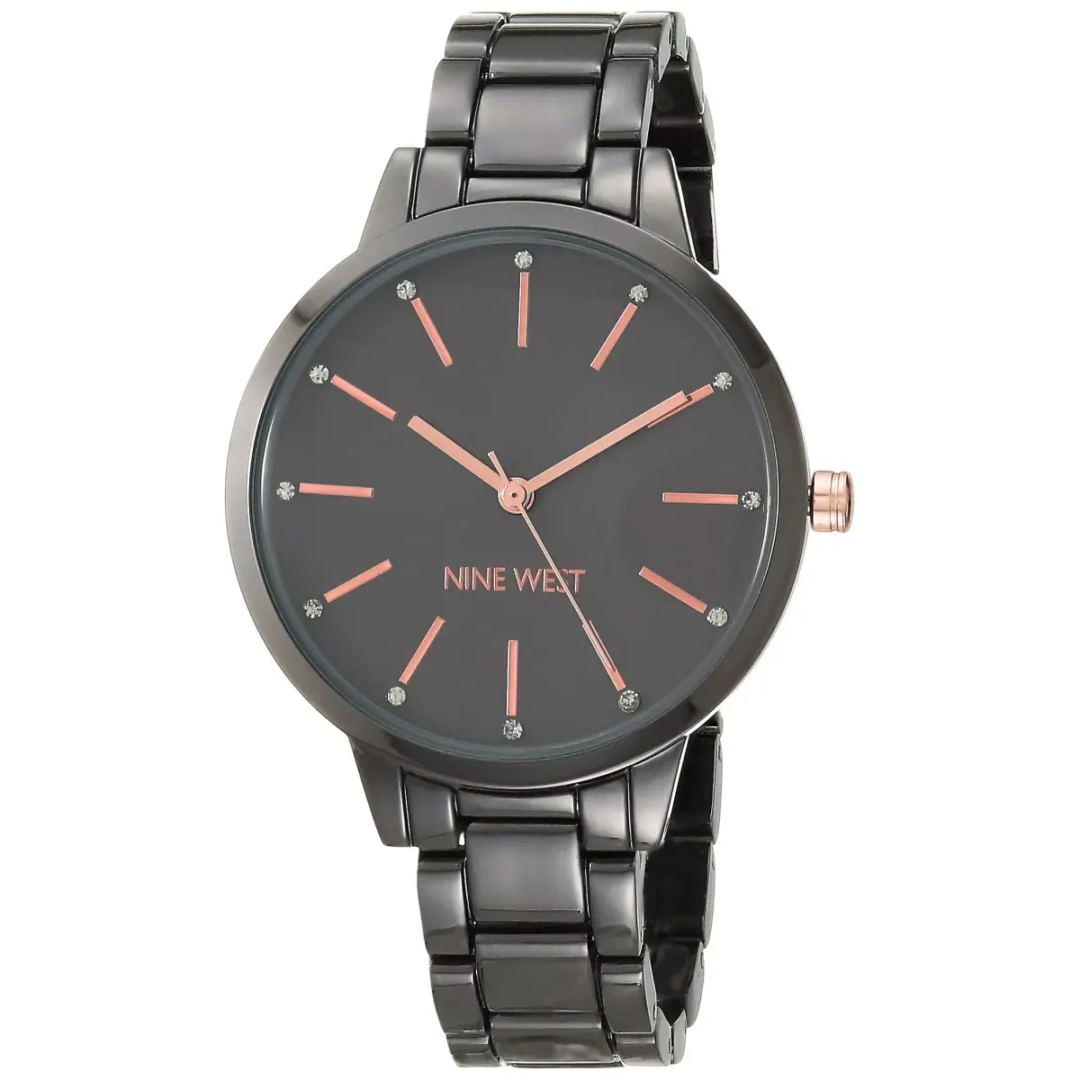 Nine West Women's Crystal Accented Bracelet Watch 36mm (1.42in) | Japanese Quartz Movement - main product image