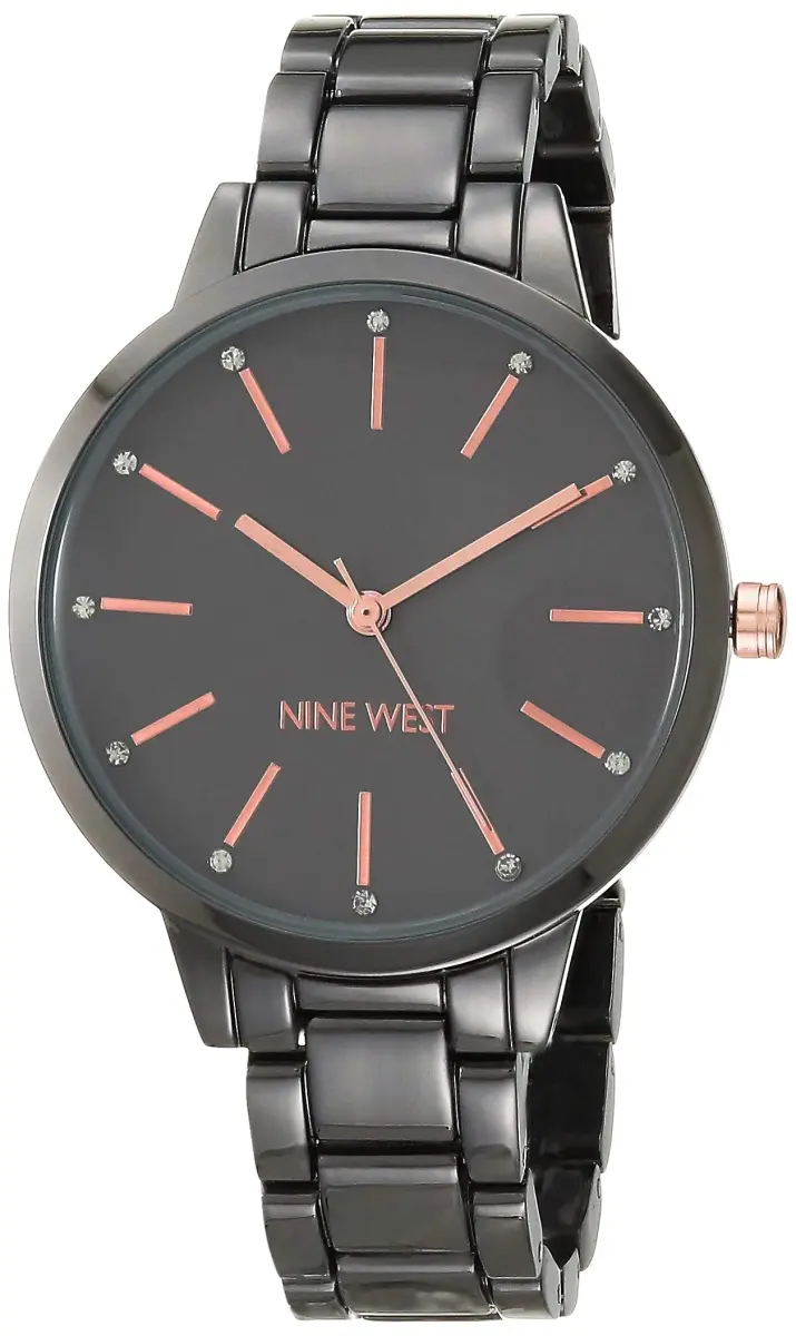 Nine West Women's Crystal Accented Bracelet Watch 36mm (1.42in) | Japanese Quartz Movement - main product image