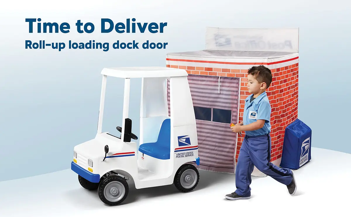 Kid Trax Post Office Play Tent Large White | Interactive Mail Role-Play (115 characters) - view 5