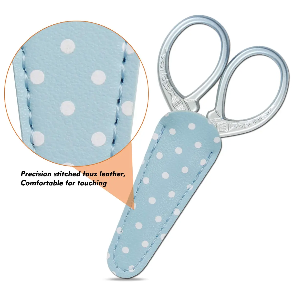 Hisuper Embroidery Scissors Set with Leather Sheaths 9.1 cm (3.6 inch) | Sharp Stainless Steel Craft Shears - view 4