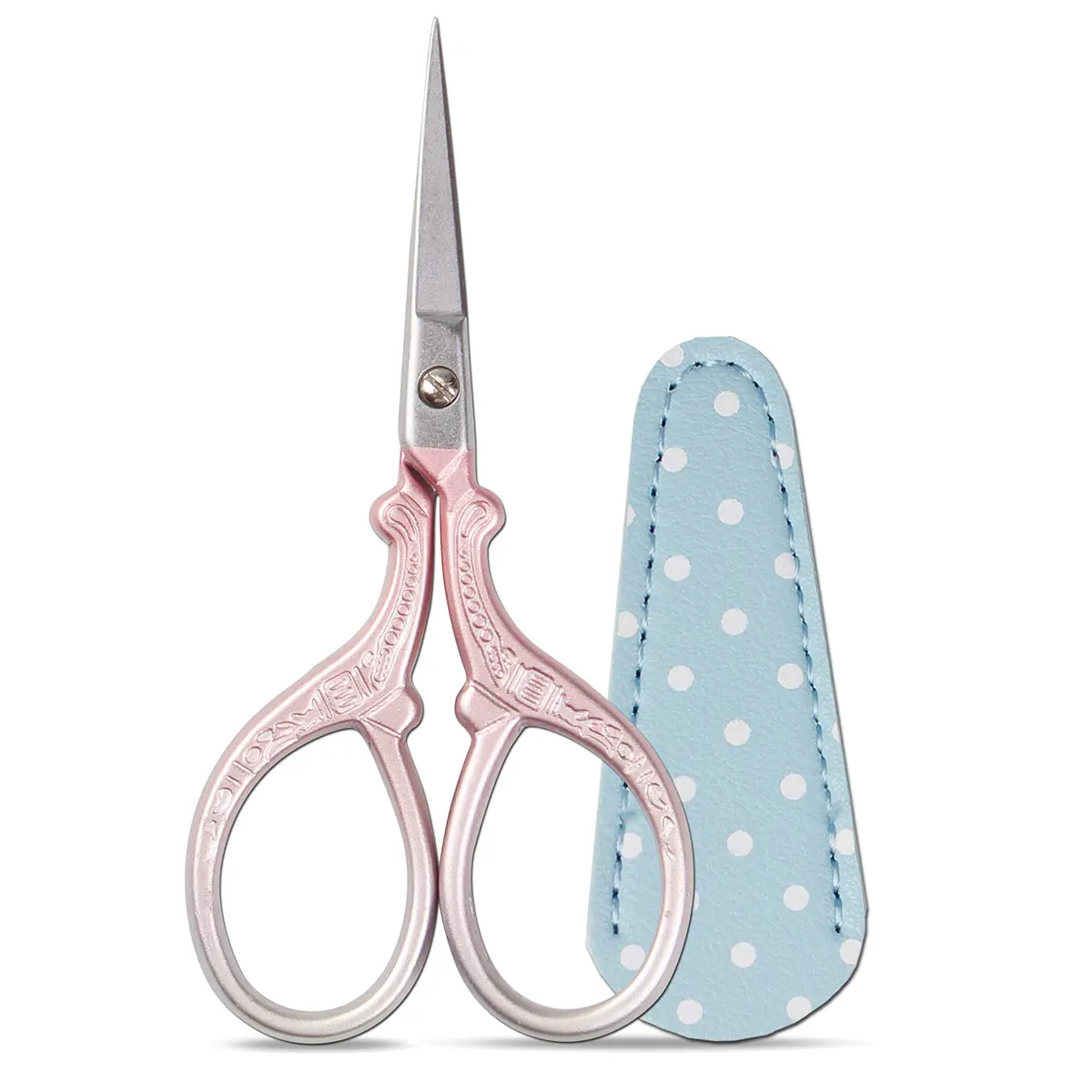 Hisuper Embroidery Scissors Stainless Steel Sharp 3.6 inch (9.1 cm) with Leather Cover - main product image