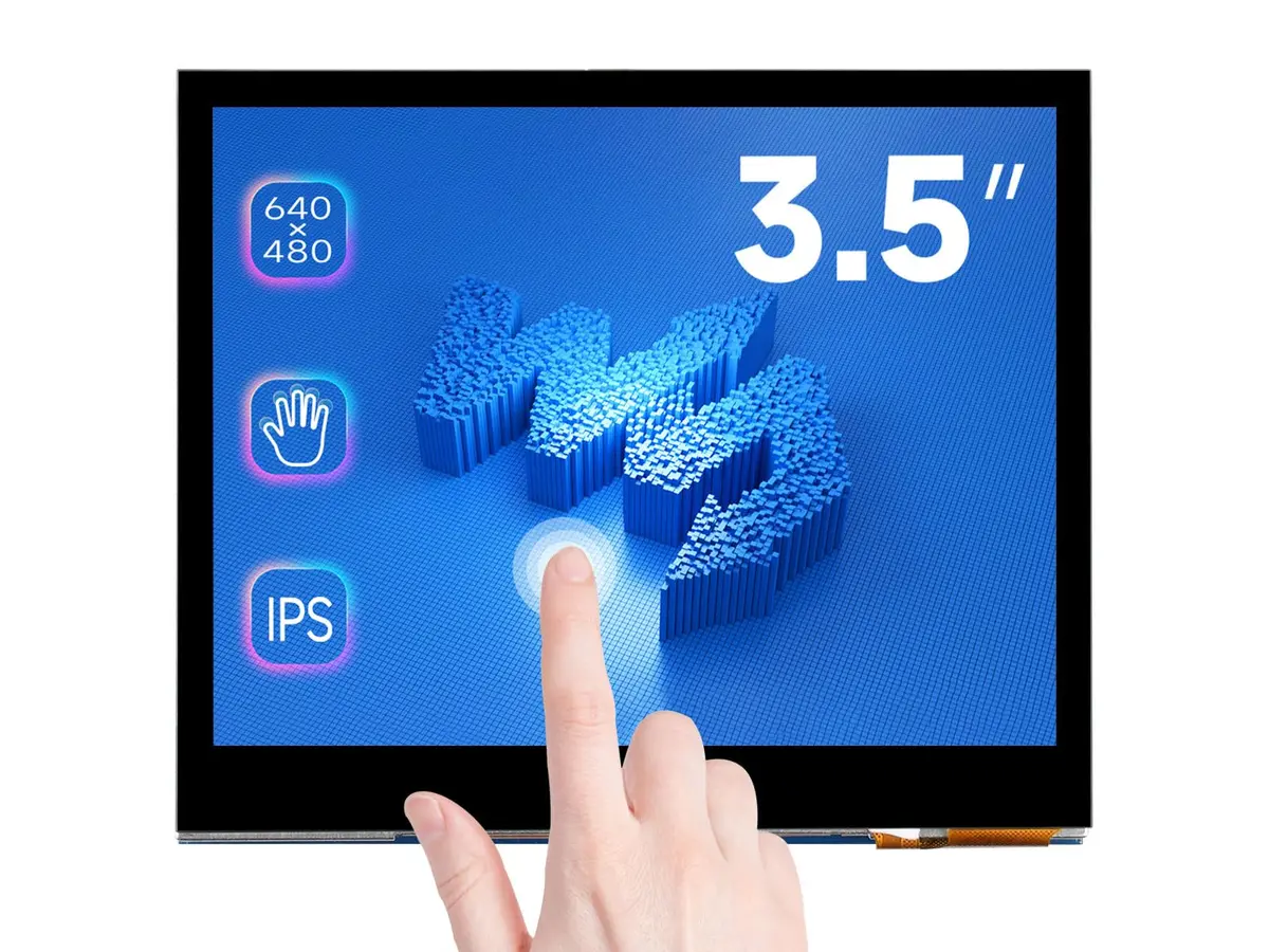 waveshare 3.5inch Capacitive Touch Screen LCD for Raspberry Pi | 640×480 IPS Low Power - main product image