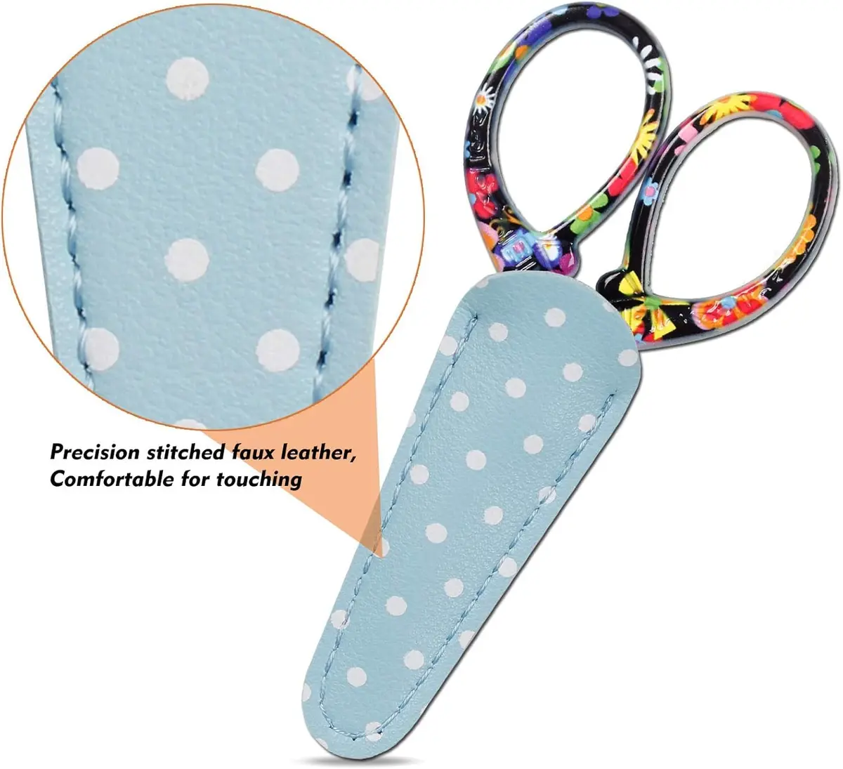 Hisuper 3.6 inch Embroidery Scissors with Leather Sheath | Vintage Crafting Tool - view 4