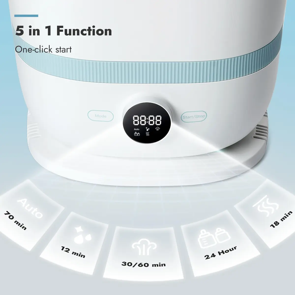 Papablic Bottle Sterilizer and Dryer Pro Max 13 Bottles Large Capacity | 5-in-1 Baby Care Device - view 6
