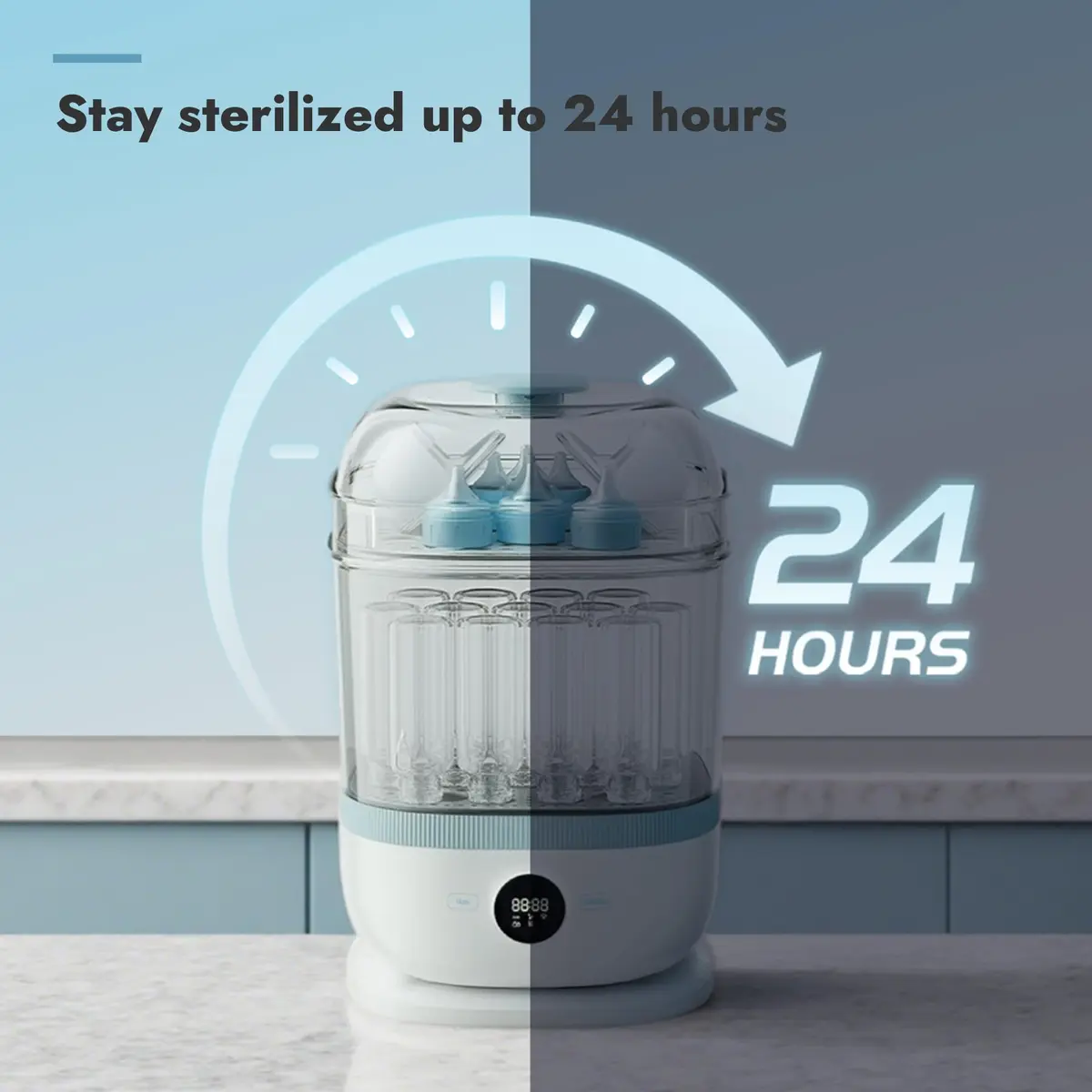 Papablic Bottle Sterilizer and Dryer Pro Max 13 Bottles Large Capacity | 5-in-1 Baby Care Device - view 7
