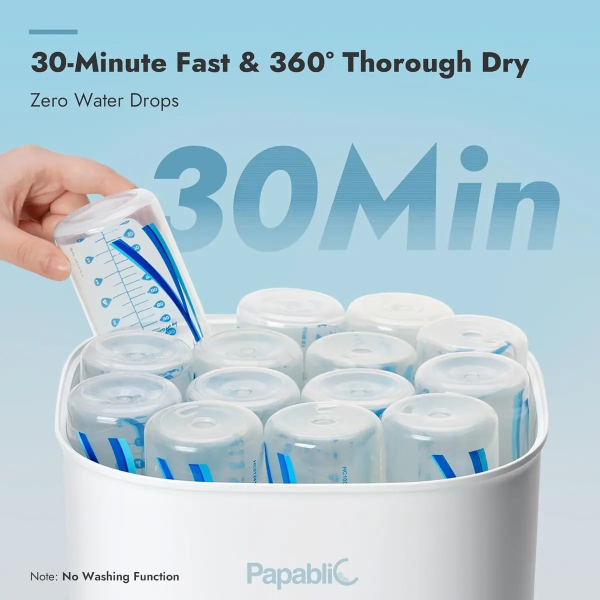 Papablic Bottle Sterilizer and Dryer Pro Max 13 Bottles Large Capacity | 5-in-1 Baby Care Device - view 3