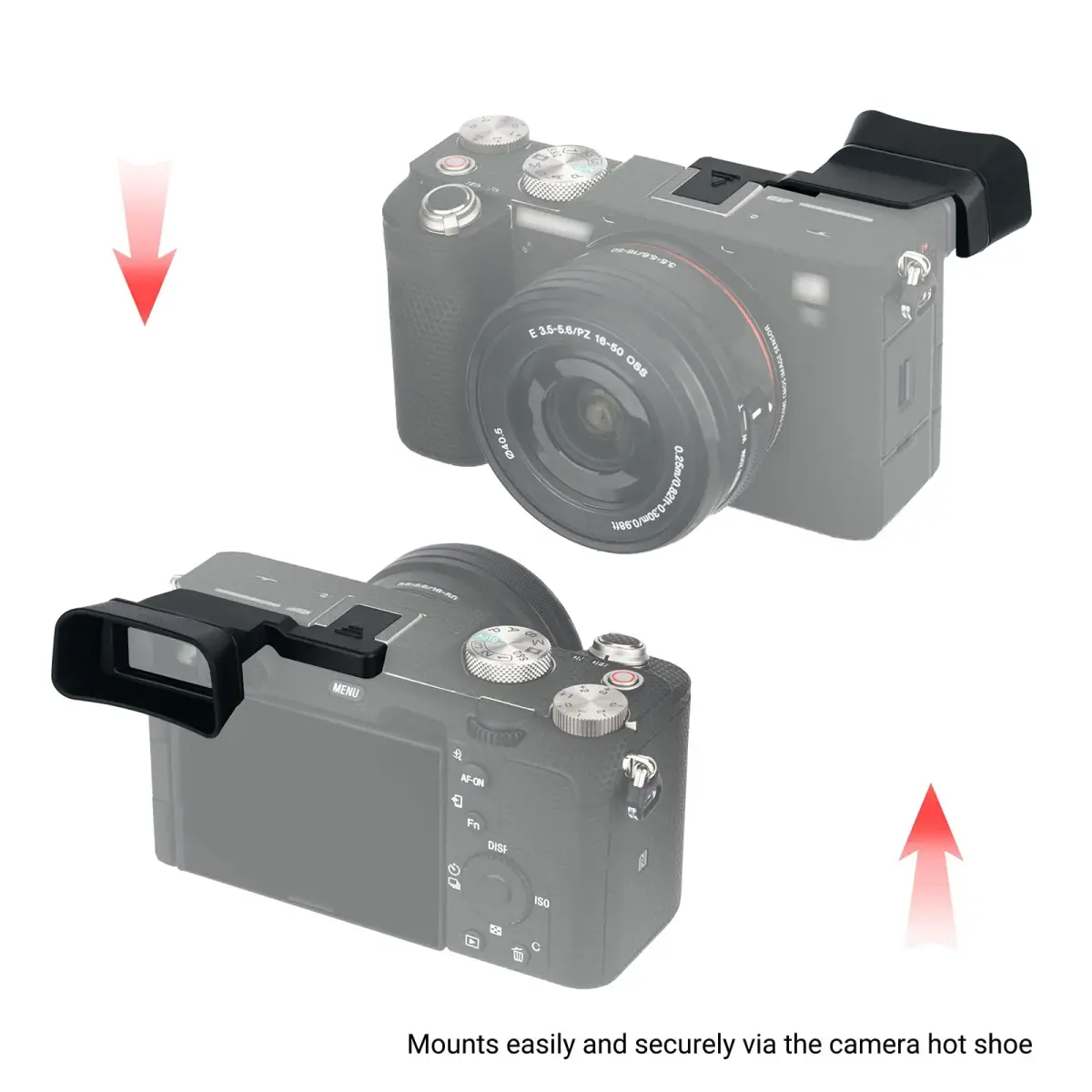 Kiorafoto Extended Eyecup for Sony Alpha A7C Camera | Protects Viewfinder from Impact & Light - view 6