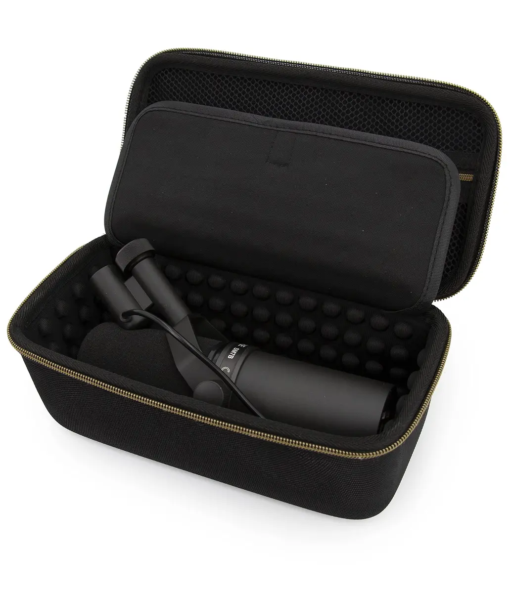 CASEMATIX Studio Hard Shell Case for Rode PodMic, Shure SM7B & Large Podcast Mics - Turquoise (25.6cm x 13.7cm x 10.2cm) - main product image