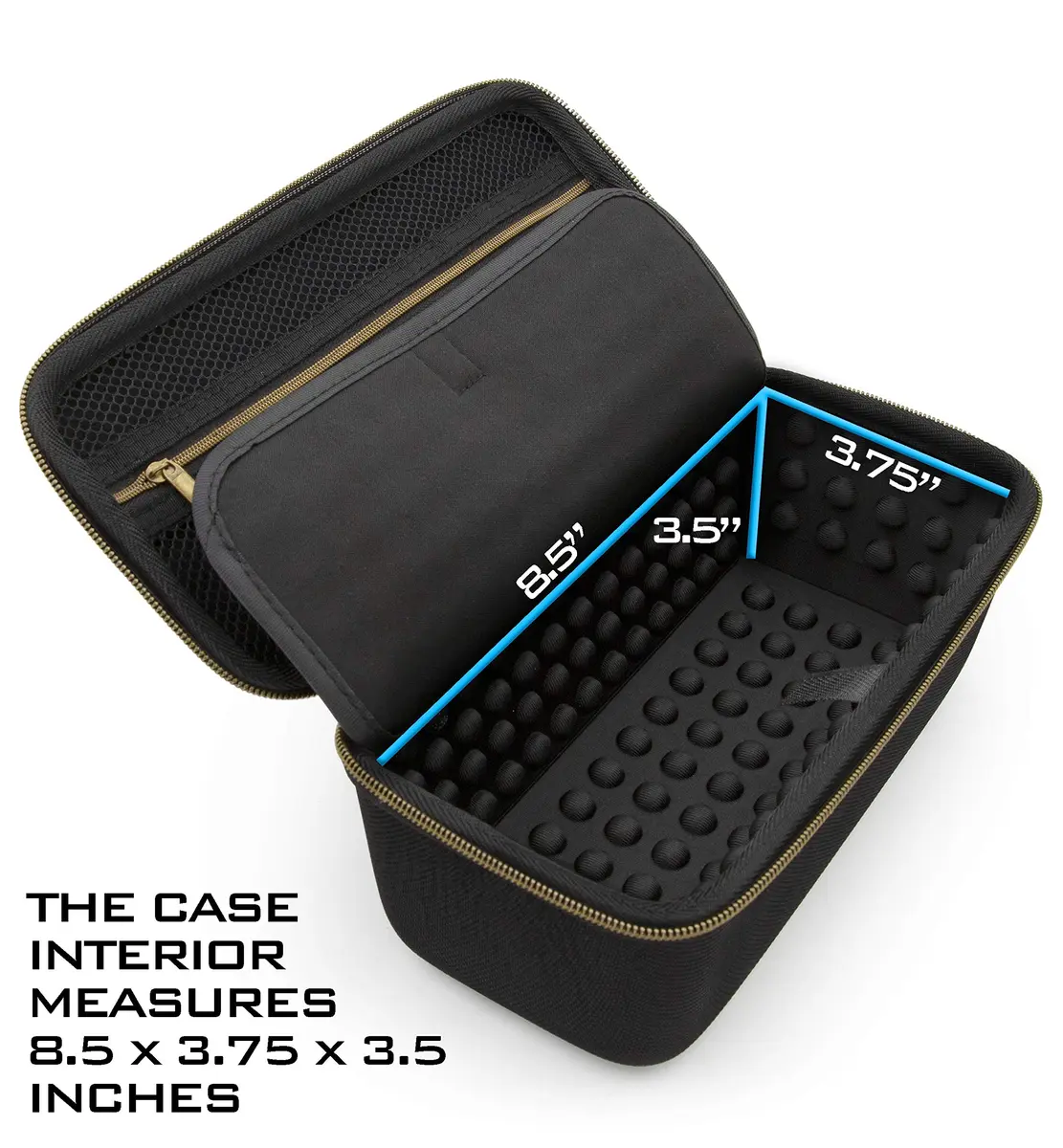 CASEMATIX Studio Hard Shell Case for Rode PodMic, Shure SM7B & Large Podcast Mics - Turquoise (25.6cm x 13.7cm x 10.2cm) - view 5