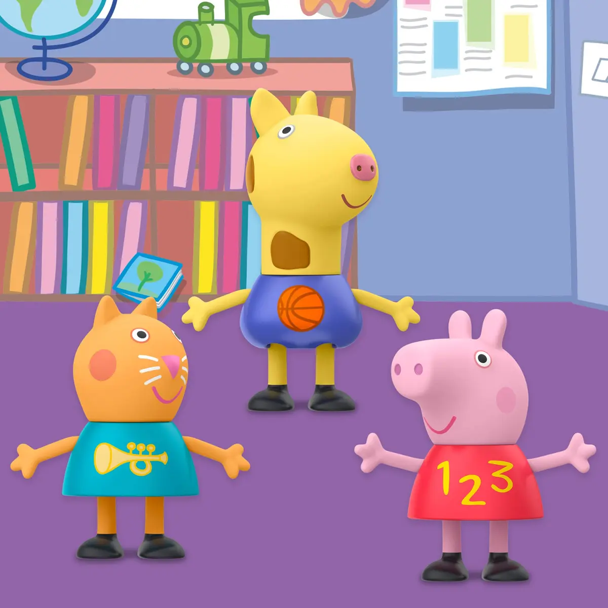 Peppa Pig School Classroom Toy Figures 8-Pack | Preschool Playset with 8 Articulated Characters - view 4