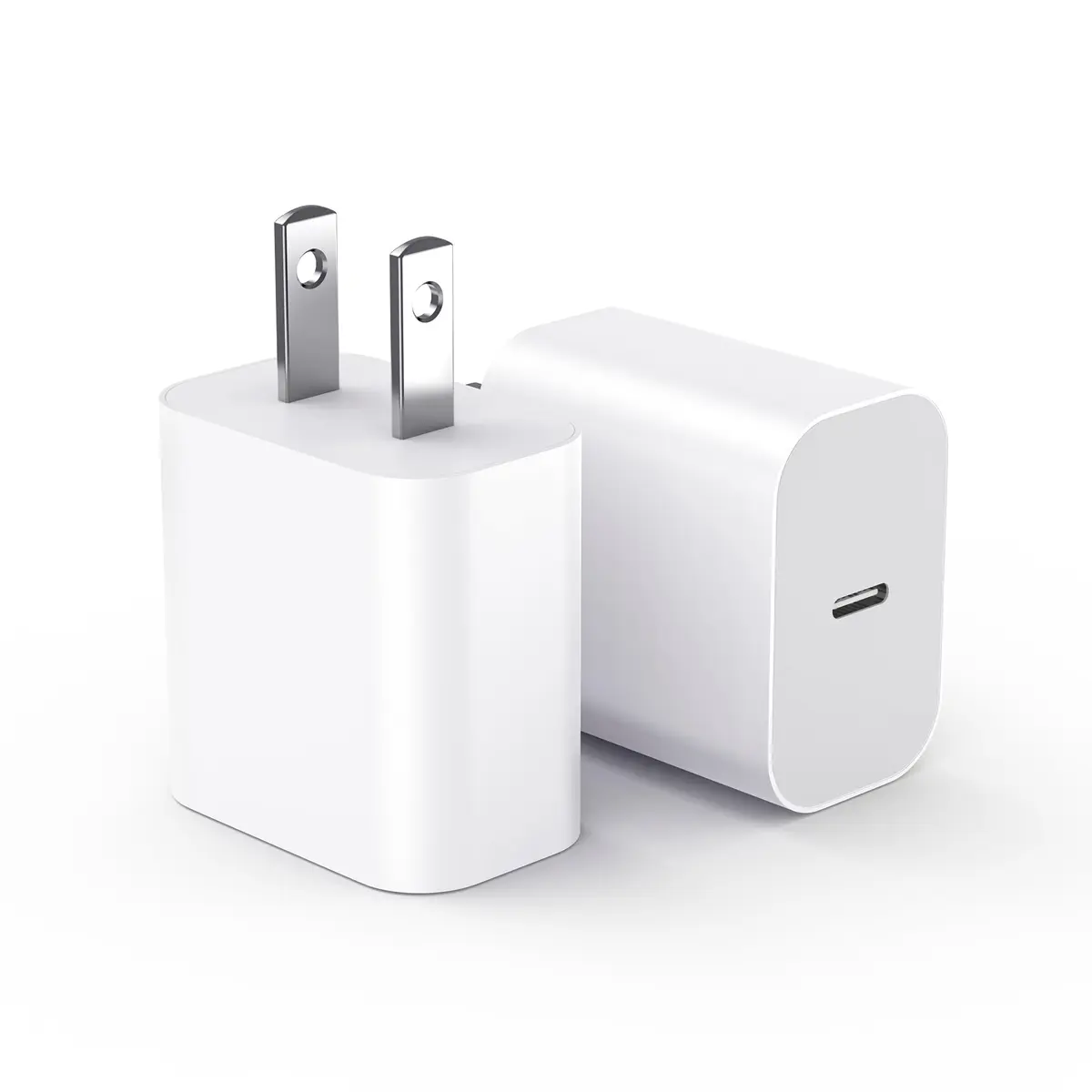 BSTOEM USB-C Charger Block for iPhone 18 & iPad Pro | Fast 20W Power Adapter (2 Pack, White) - main product image