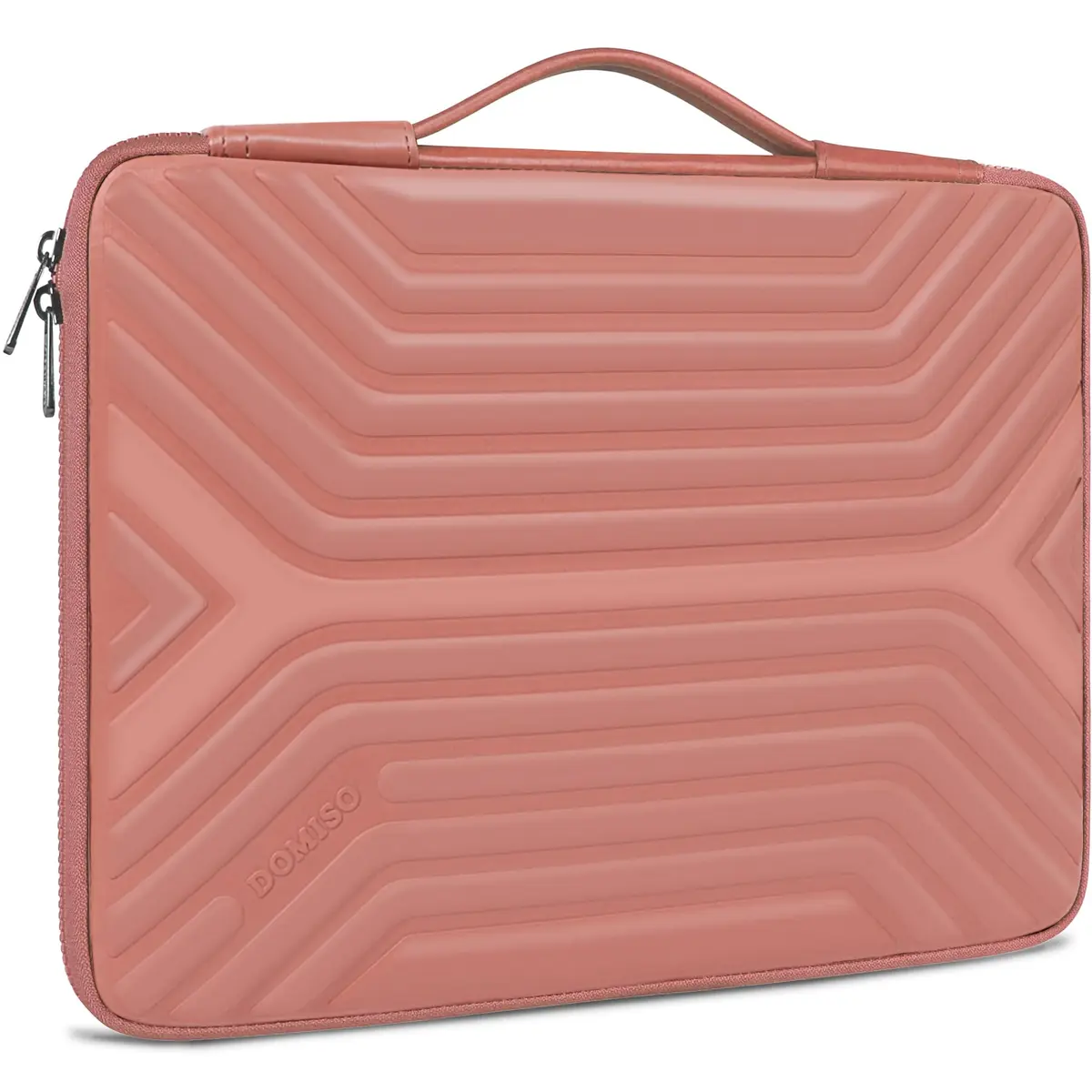DOMISO 15.6 Inch Shockproof Waterproof Laptop Sleeve with Handle | Lightweight Soft EVA Tablet Case for 15.6" Laptops in Pink - main product image