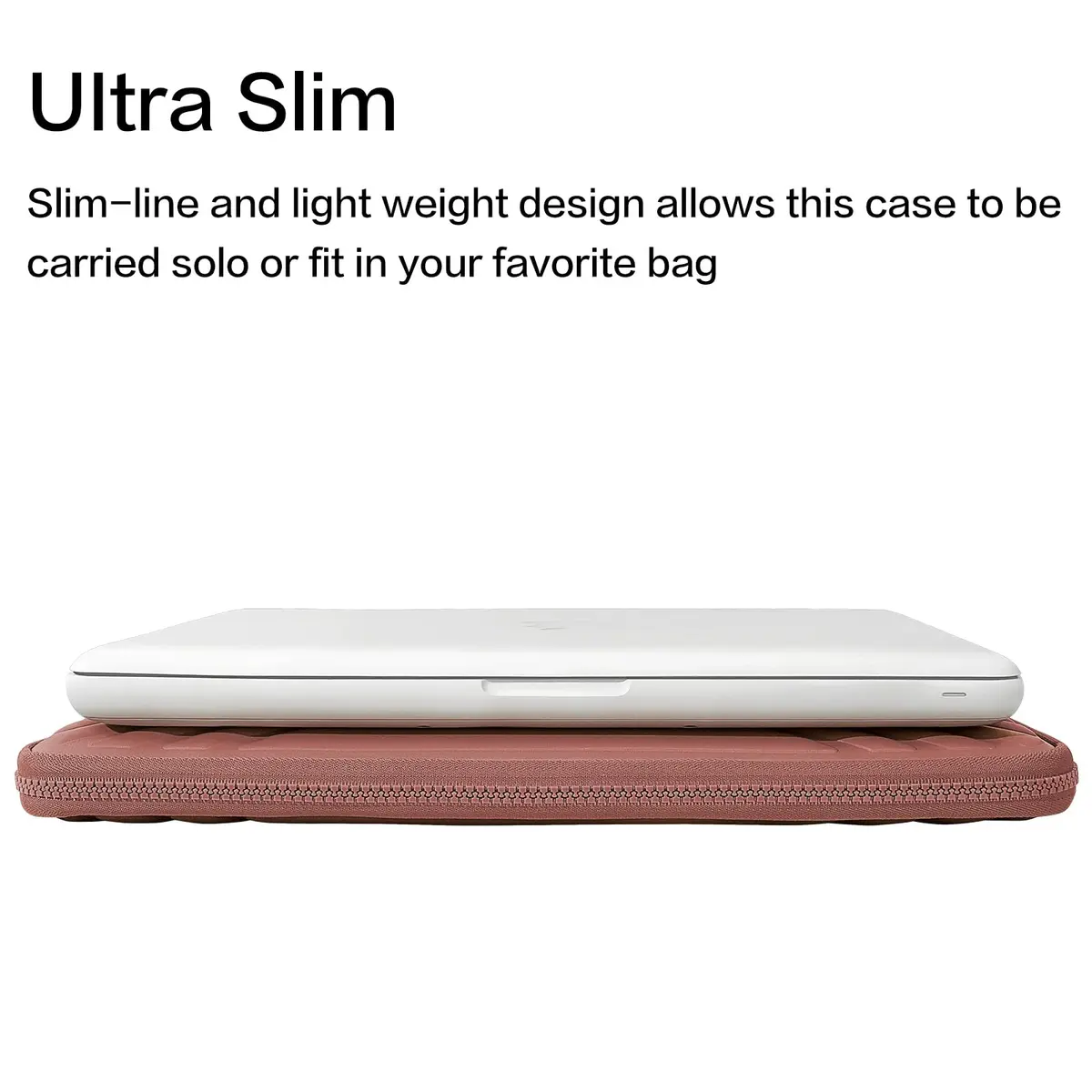 DOMISO 15.6 Inch Shockproof Waterproof Laptop Sleeve with Handle | Lightweight Soft EVA Tablet Case for 15.6" Laptops in Pink - view 4