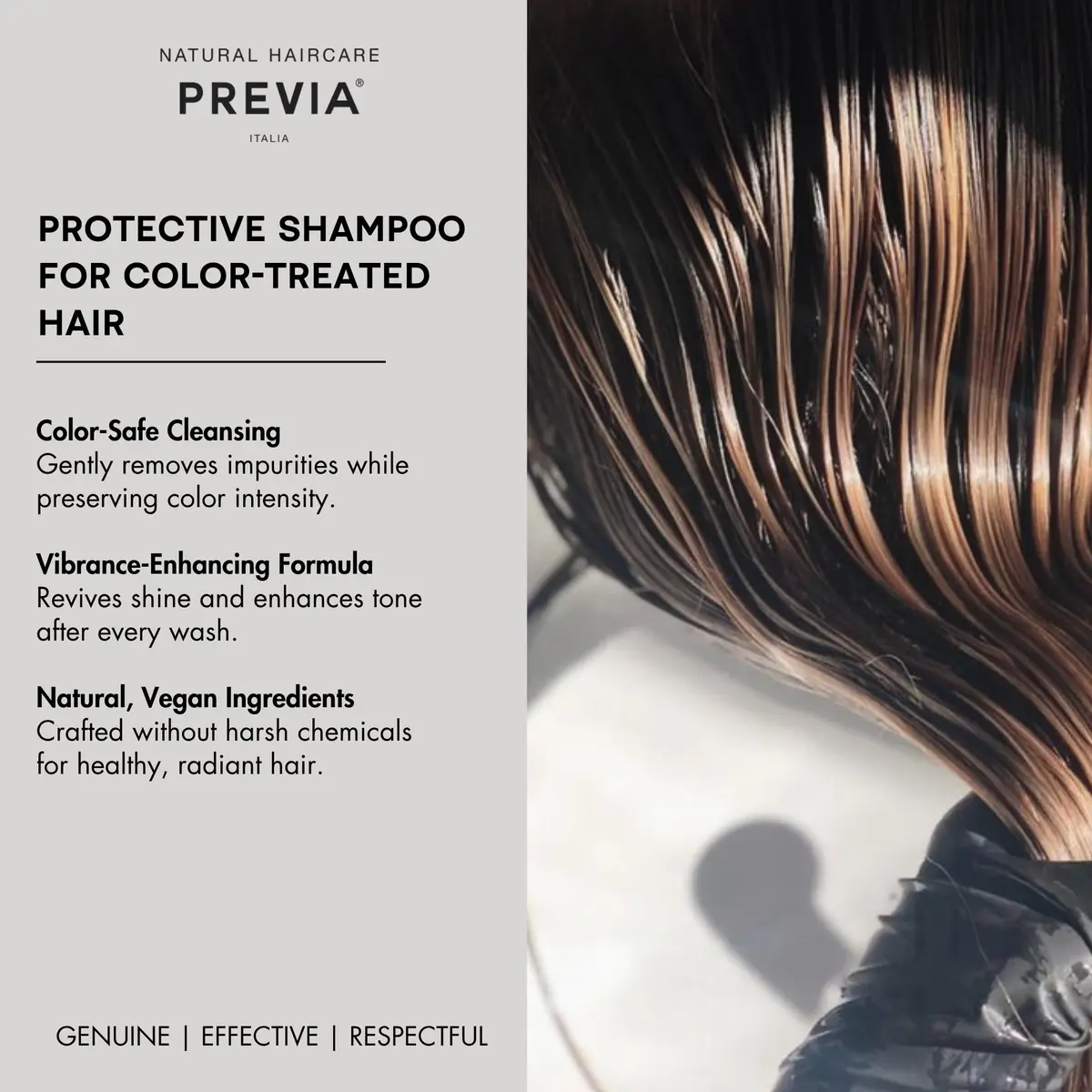 PREVIA Keeping After Color Protective Shampoo 100ml | Vegan, Sulfate-Free, Paraben-Free for Color Treated Hair - view 3