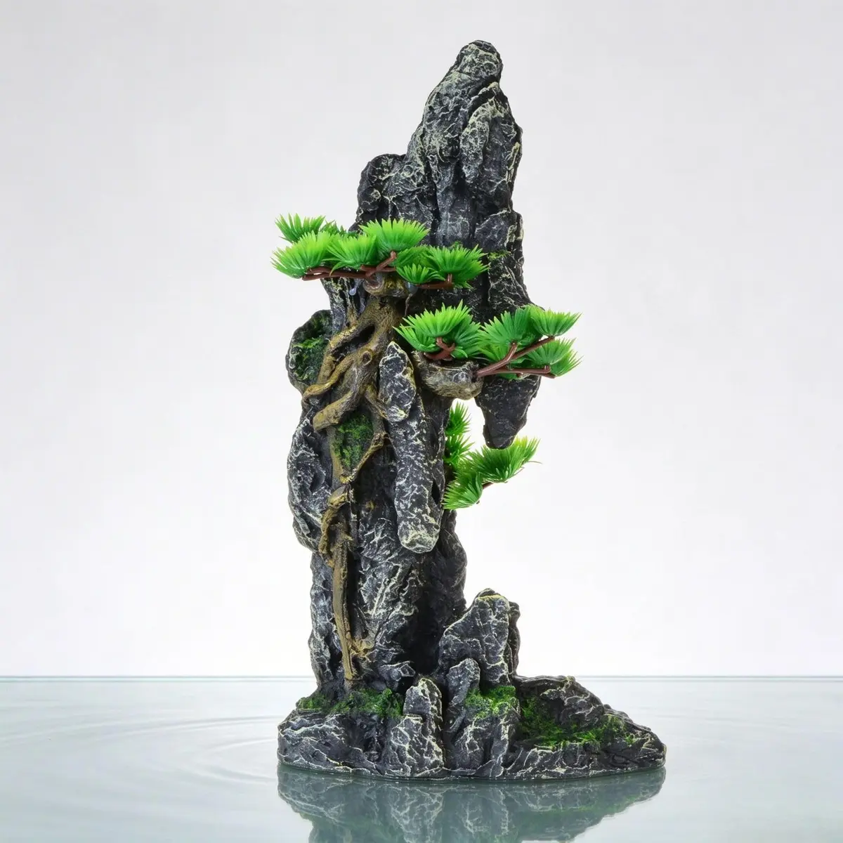 Saim Tall Aquarium Decor Artificial Mountain View Stone 18x9x35cm | Natural Environment for Fish - view 4
