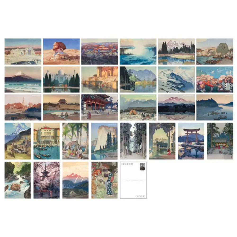 HOSTEESSCHOICE Beautiful Art Postcards Set of 30 Japanese Artist Hiroshi Yoshida Paintings | 10.16 x 15.24 cm (4 x 6 Inches) - main product image