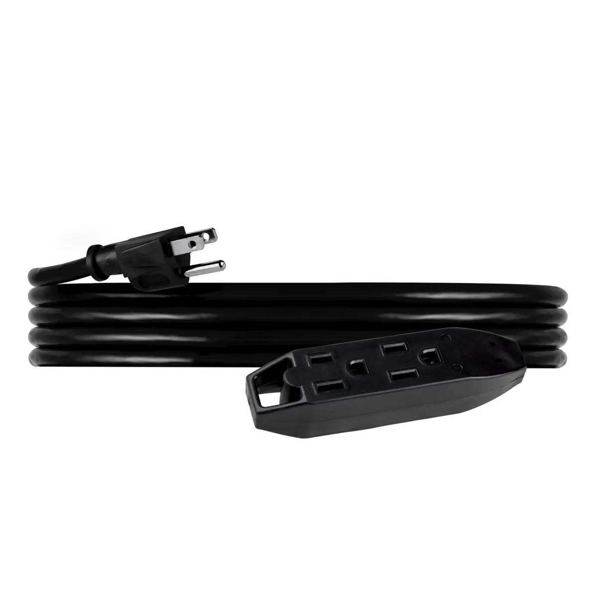 UltraPro 9 Ft Outdoor Extension Cord 3 Outlet Power Strip | Heavy Duty 16 Gauge UL Listed Black - view 5