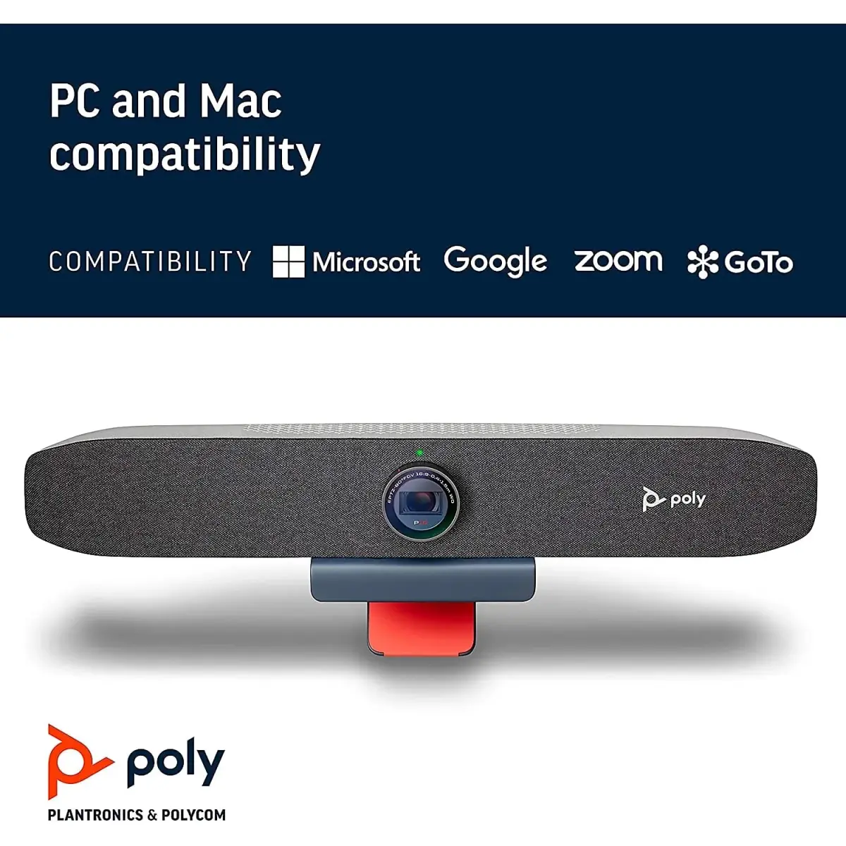 Poly Studio P15 Personal Video Bar 4K HD Webcam | Automatic Framing & Noise Reduction - view 7