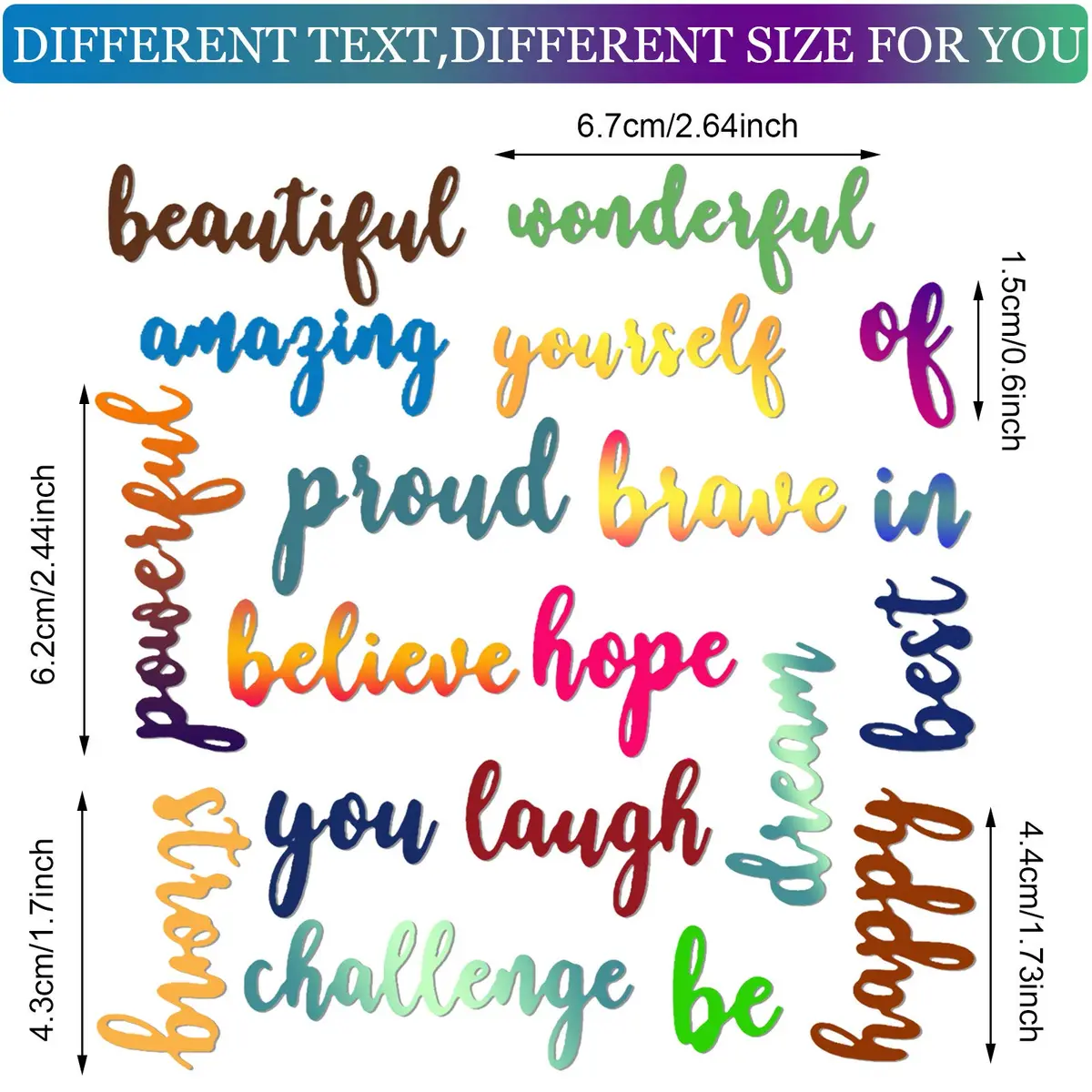 Patelai 20 Pieces Blessing Die-Cuts Word Dies for Card Making | Inspirational Metal Cutting Dies for Scrapbooking & DIY Crafts - view 2