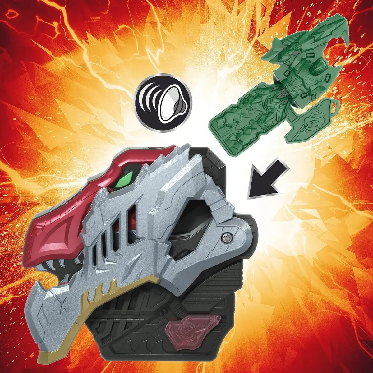 Power Rangers Dino Fury Pink Ankylo Hammer and Green Tiger Claw Zord Toys for Kids Ages 4 and Up | Zord Link Mix-and-Match Custom Build System - view 5