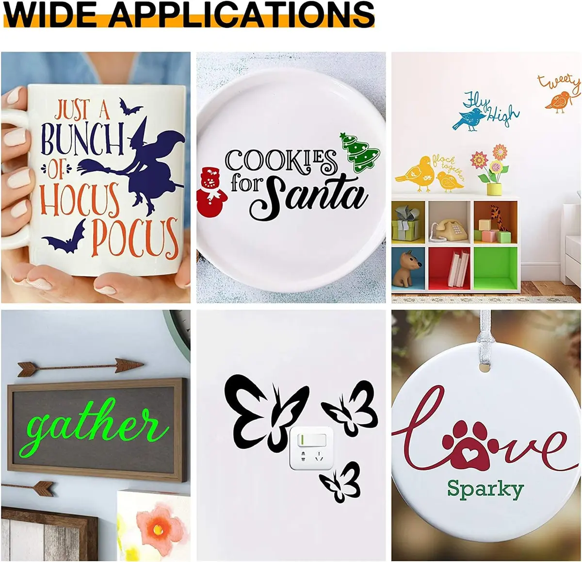HTVRONT Permanent Vinyl Sheets 12"x12" (50 Sheets) | Assorted Colors for Cricut & Silhouette - view 5