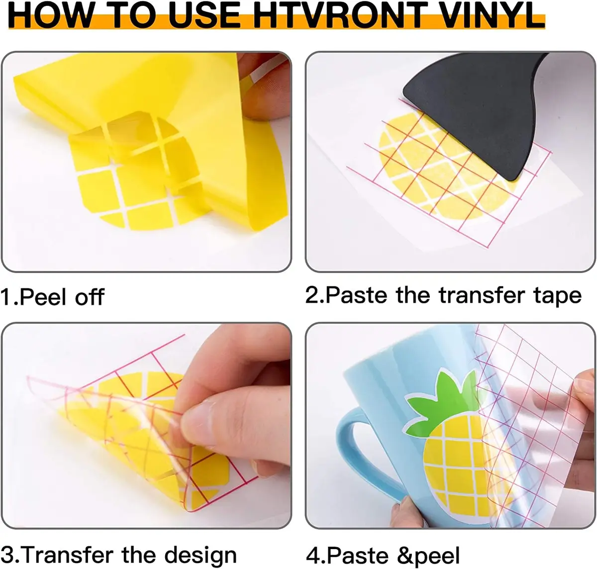 HTVRONT Permanent Vinyl Sheets 12"x12" (50 Sheets) | Assorted Colors for Cricut & Silhouette - view 7