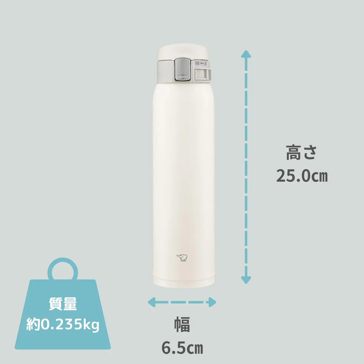 Zojirushi SM-SF36-AD Stainless Steel Mug 360ml (12.2 fl oz) | Direct Drinking Vacuum Insulated Flask - view 7