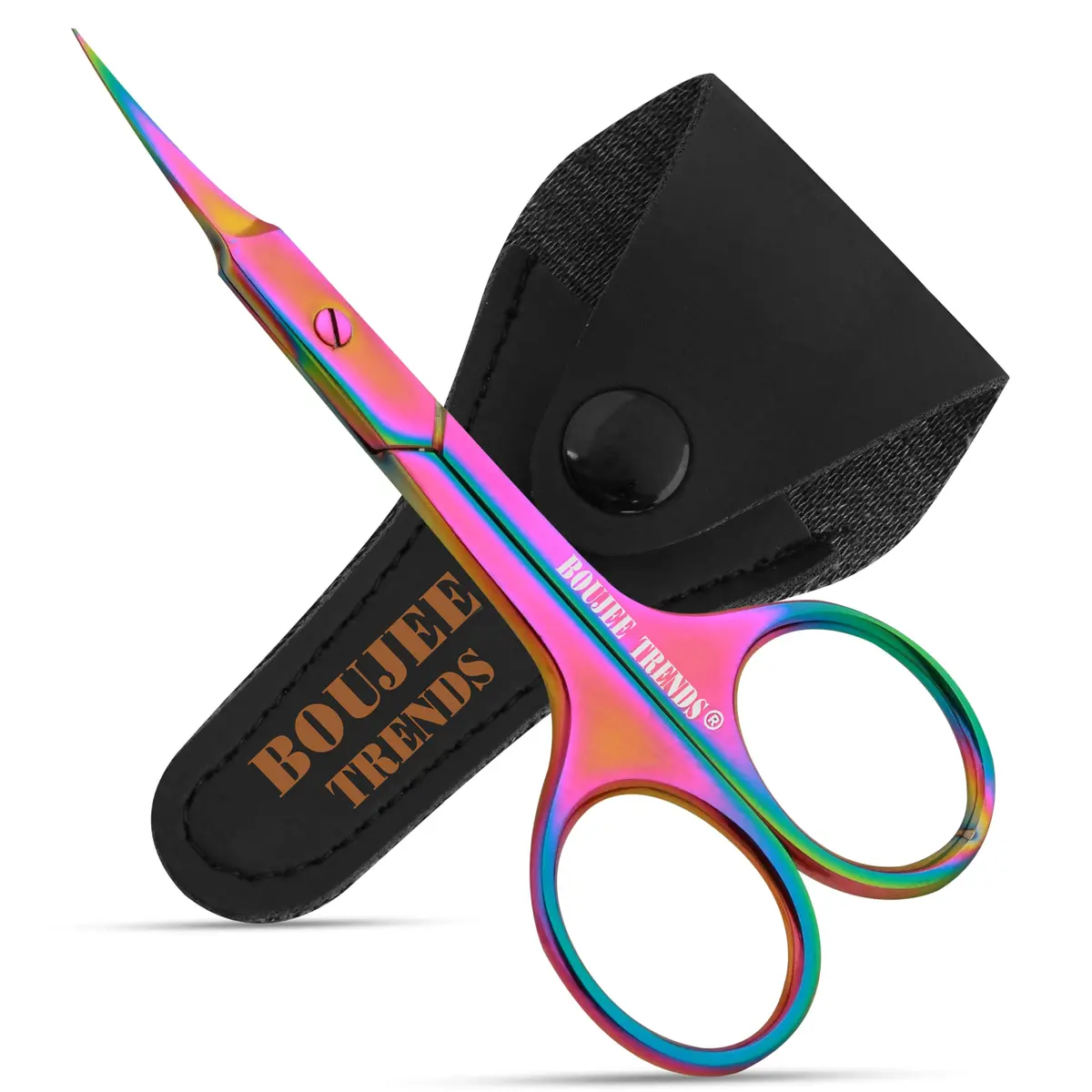 Boujee Trends Cuticle Scissors 1.5in Alloy Steel Curved Extra Sharp Fine Blades for Men Women - main product image